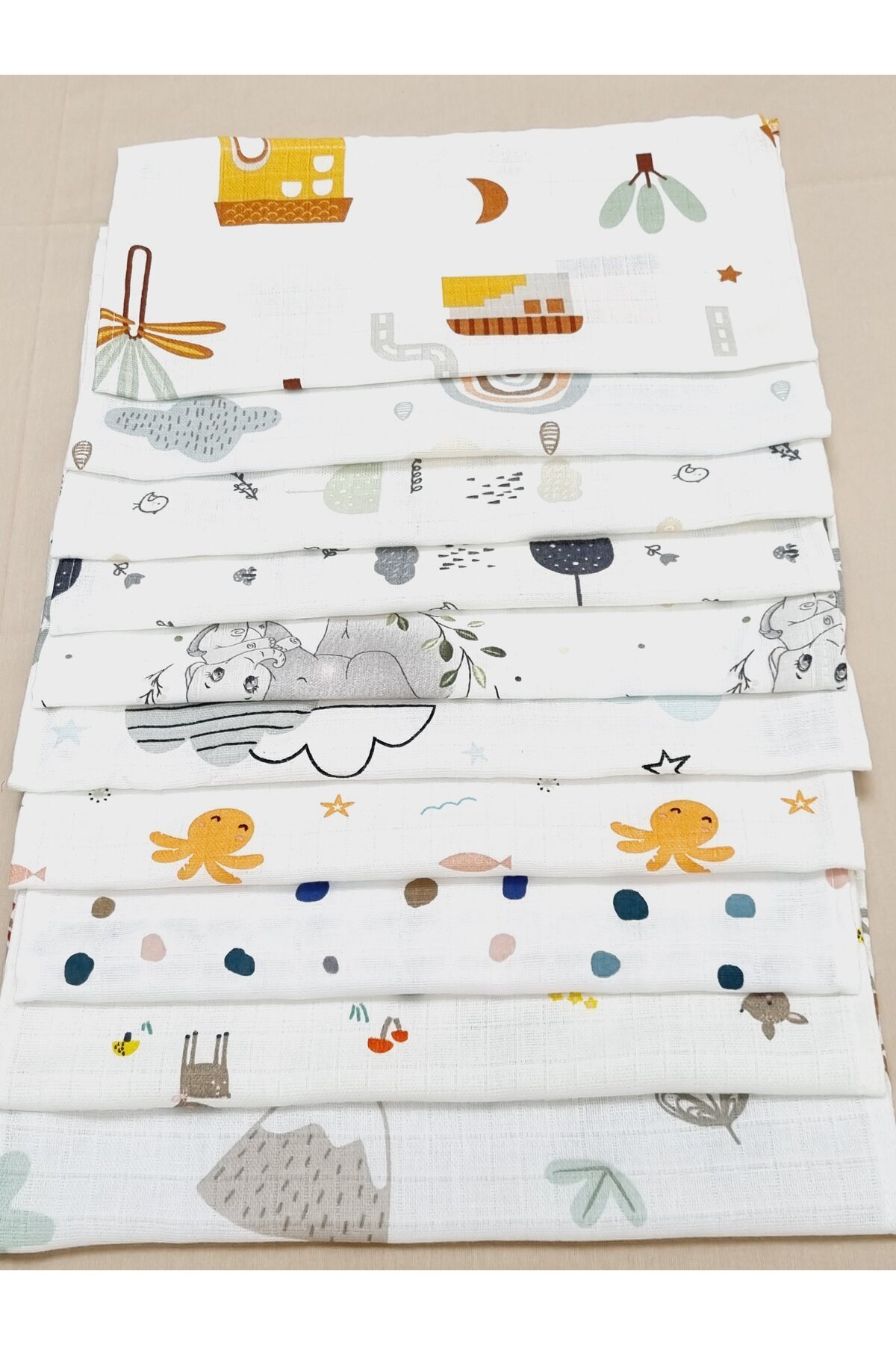 Yada Baby Müslin Ağız Mendili Salya Bezi Ter Bezi 10 ADET (30 x 30 cm)