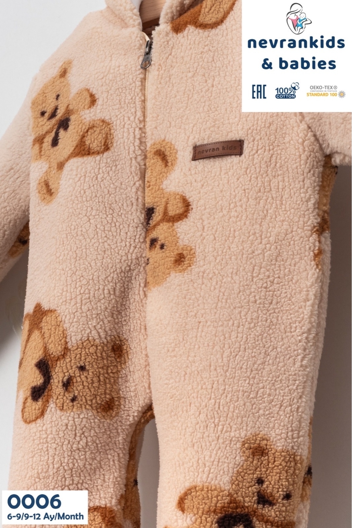 nevrankids Yeni Doğan Ayıcık Teddy Bear Peluş Bebek Tulum Astronot Tulum Havlu Tulum fotoğrafı 6 (önizleme)