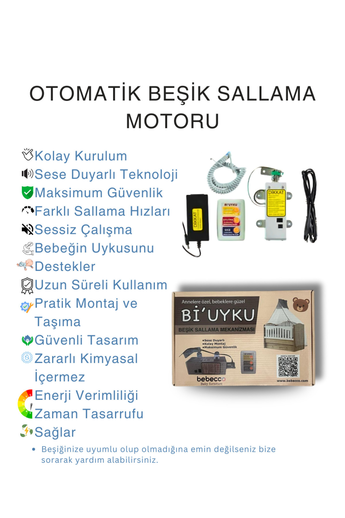 Genel Markalar Elektrikli Beşik Sallama Aparatı Bebecco fotoğrafı 2 (önizleme)