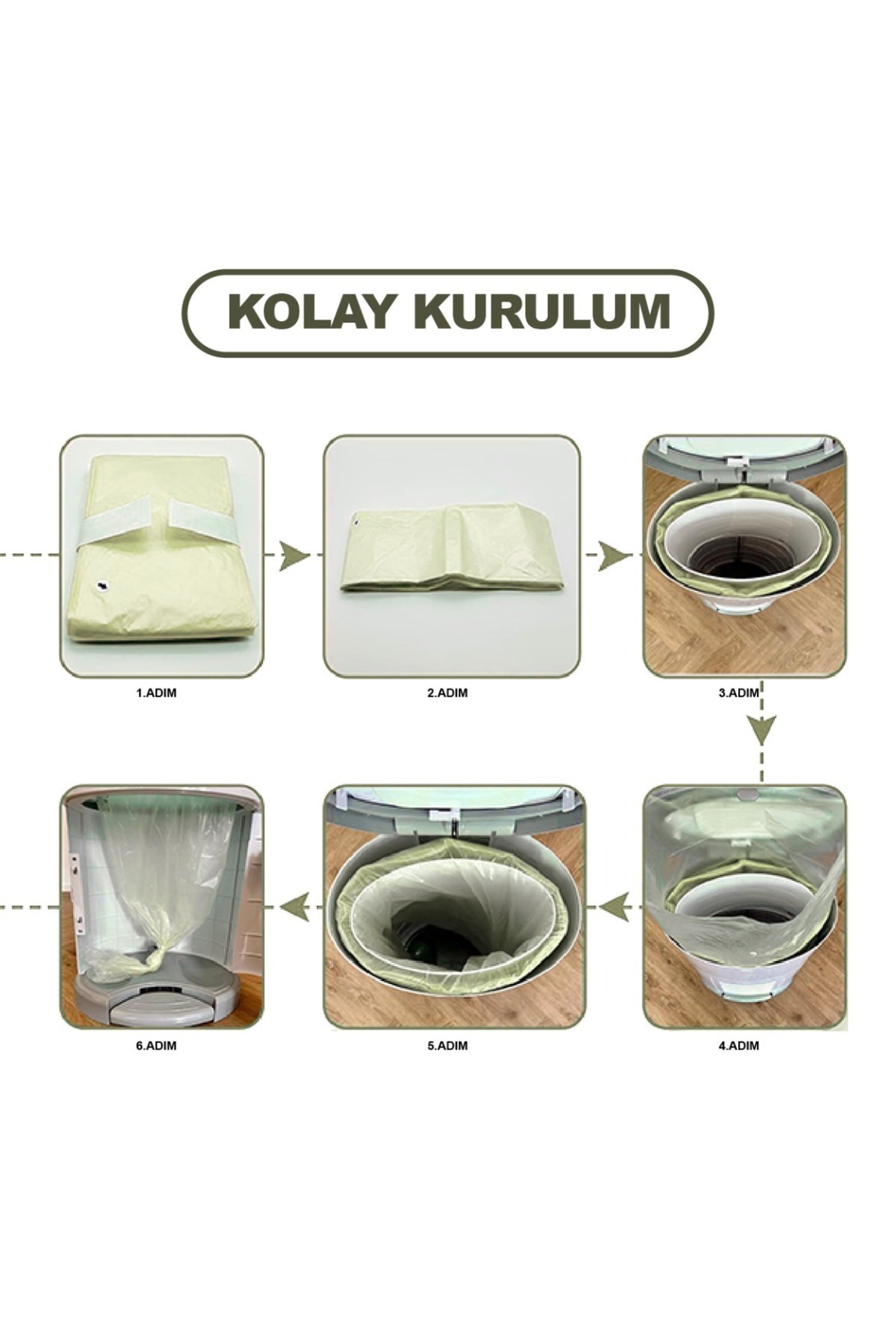 HappyNappies 16l Uyumlu Yerli Malı Çöp Poşeti - 3 Paket - 1500 Adet Bebek Bezi Kapasitesi fotoğrafı 3 (önizleme)