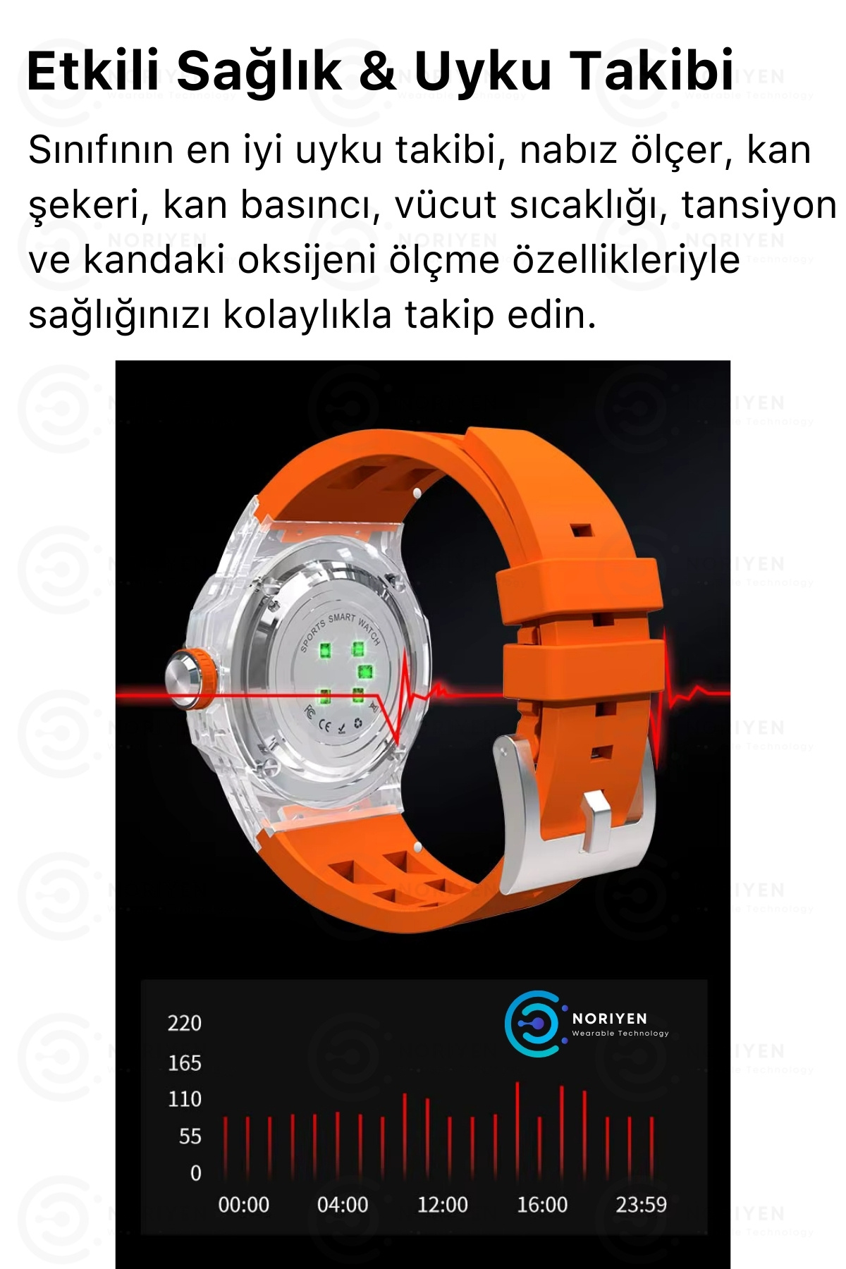 Yeni Nesil Pro Sports Super Amoled Full HD Ekran Spor Sağlık Sensörlü iOS Android Spor Akıllı Saat