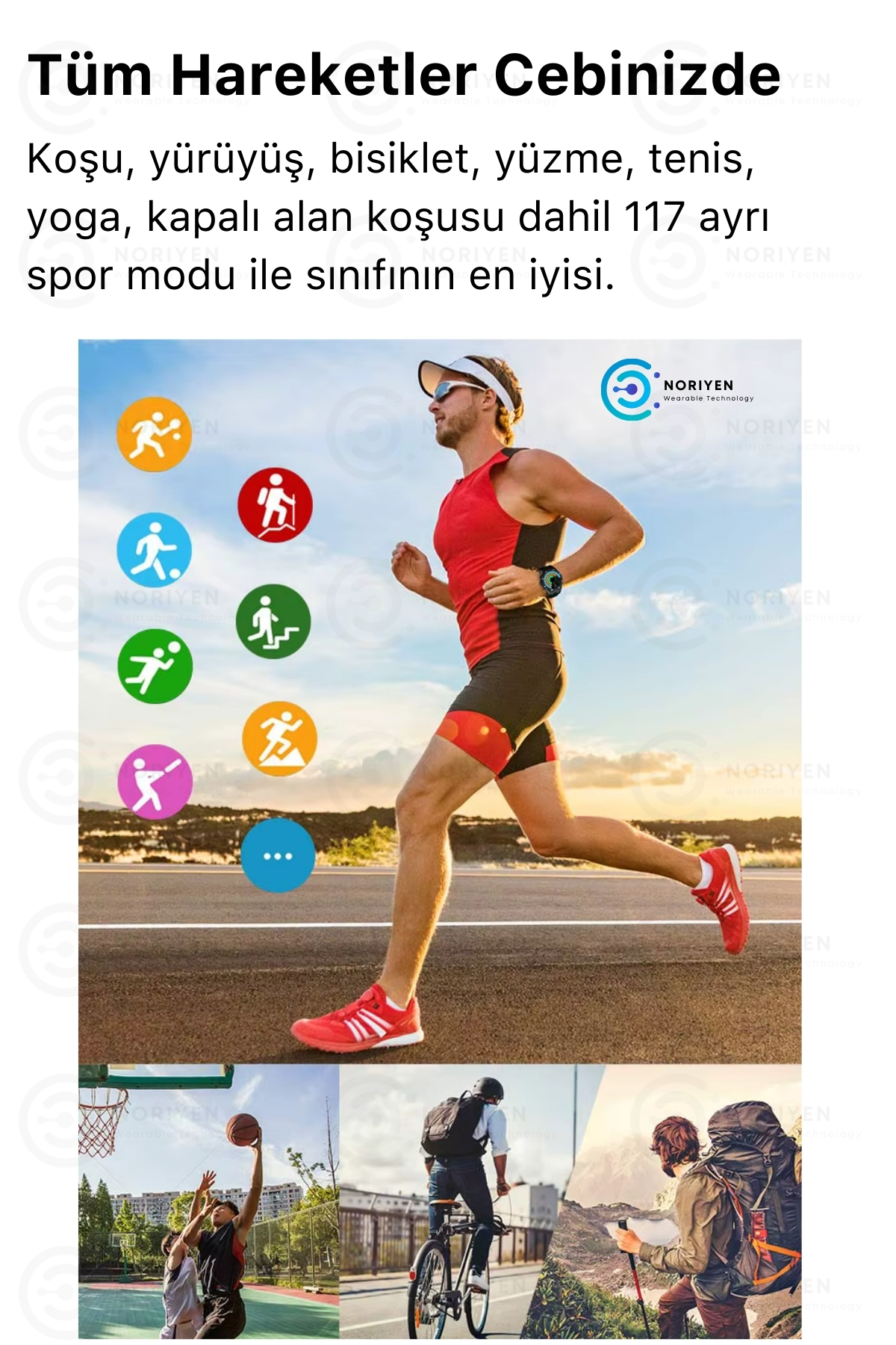 Yeni Nesil Pro Sports Super Amoled Full HD Ekran Spor Sağlık Sensörlü iOS Android Spor Akıllı Saat