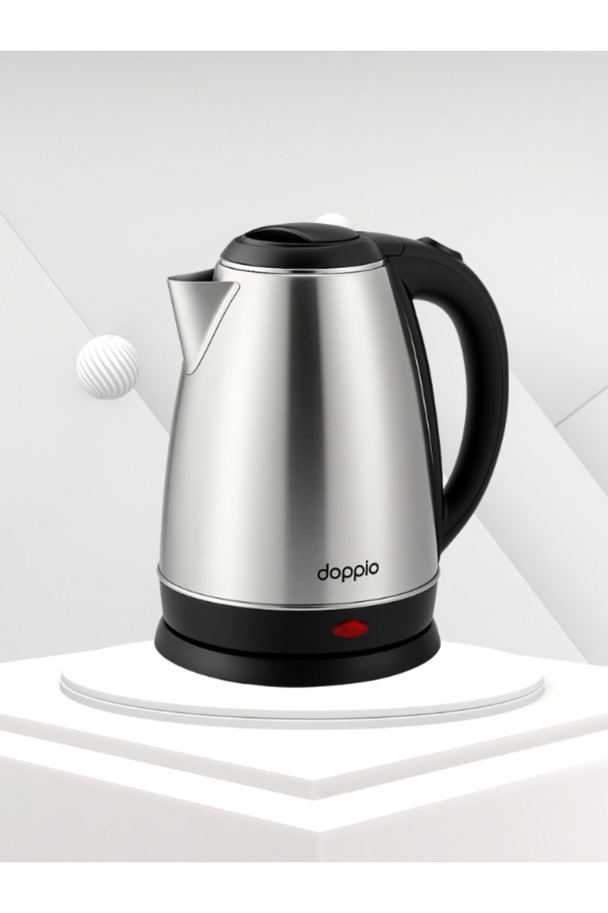 DOPPİO غلاية كهربائية - سخان مياه سريع الغليان من الفولاذ المقاوم للصدأ سعة 2...