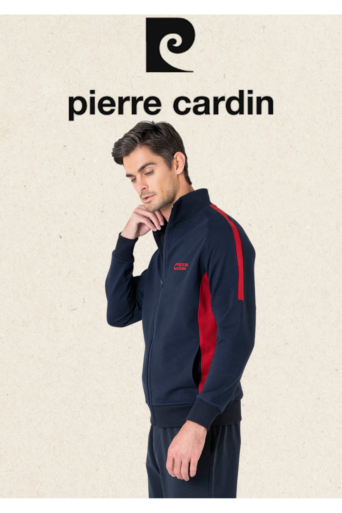 ست گرمکن ـ سویشرت و شلوار ورزشی مردانه راسته فاق نرمال آستین بلند | پیر کاردین Pierre Cardin L1.PC.004.71.35 - تصویر 2