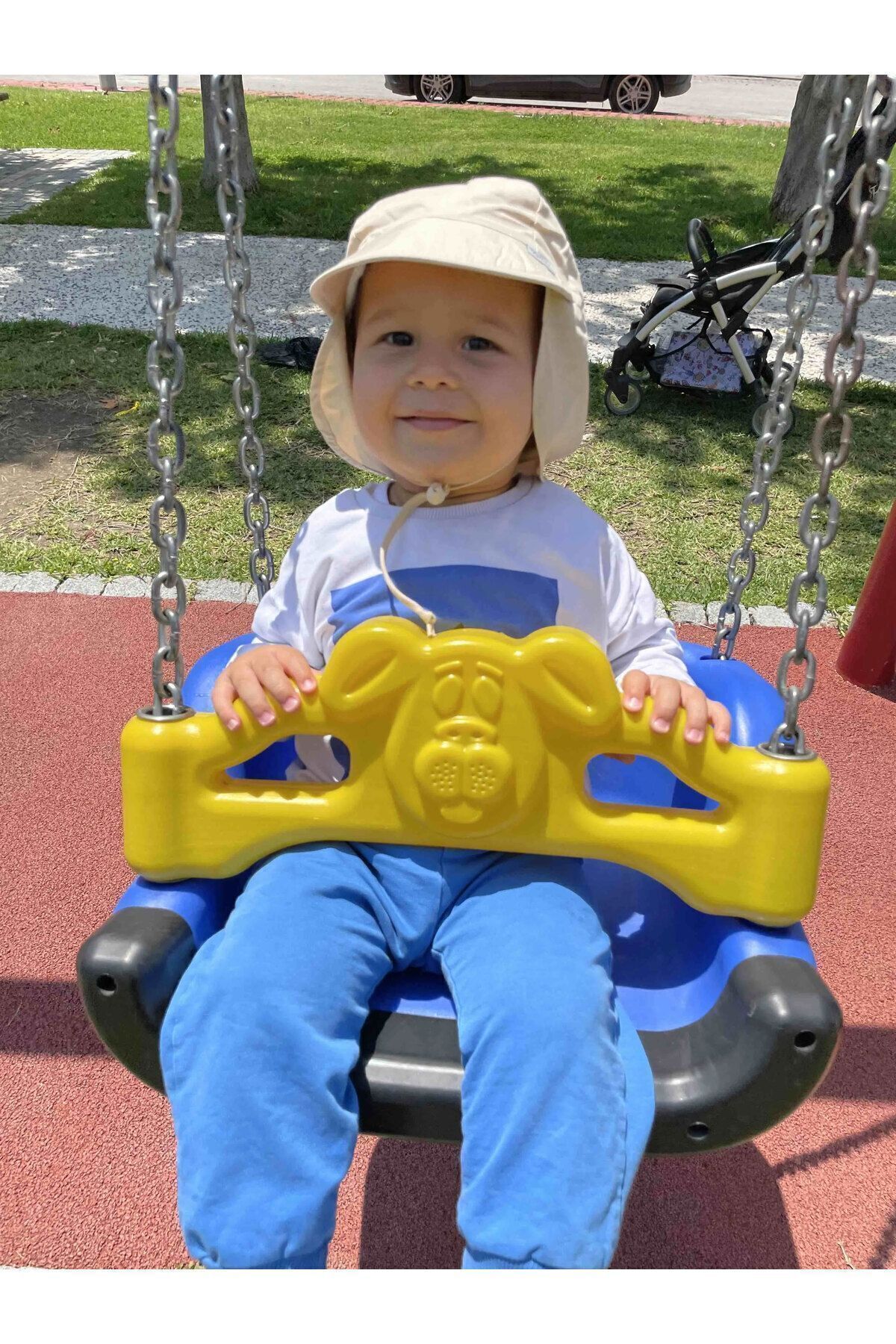 yorni Bej, Flap Lejyoner, Ense Korumalı, Boyundan Bağlamalı, Lastikli Ayar Tokalı, Çocuk Bebek Güneş Şapka fotoğrafı 4 (önizleme)