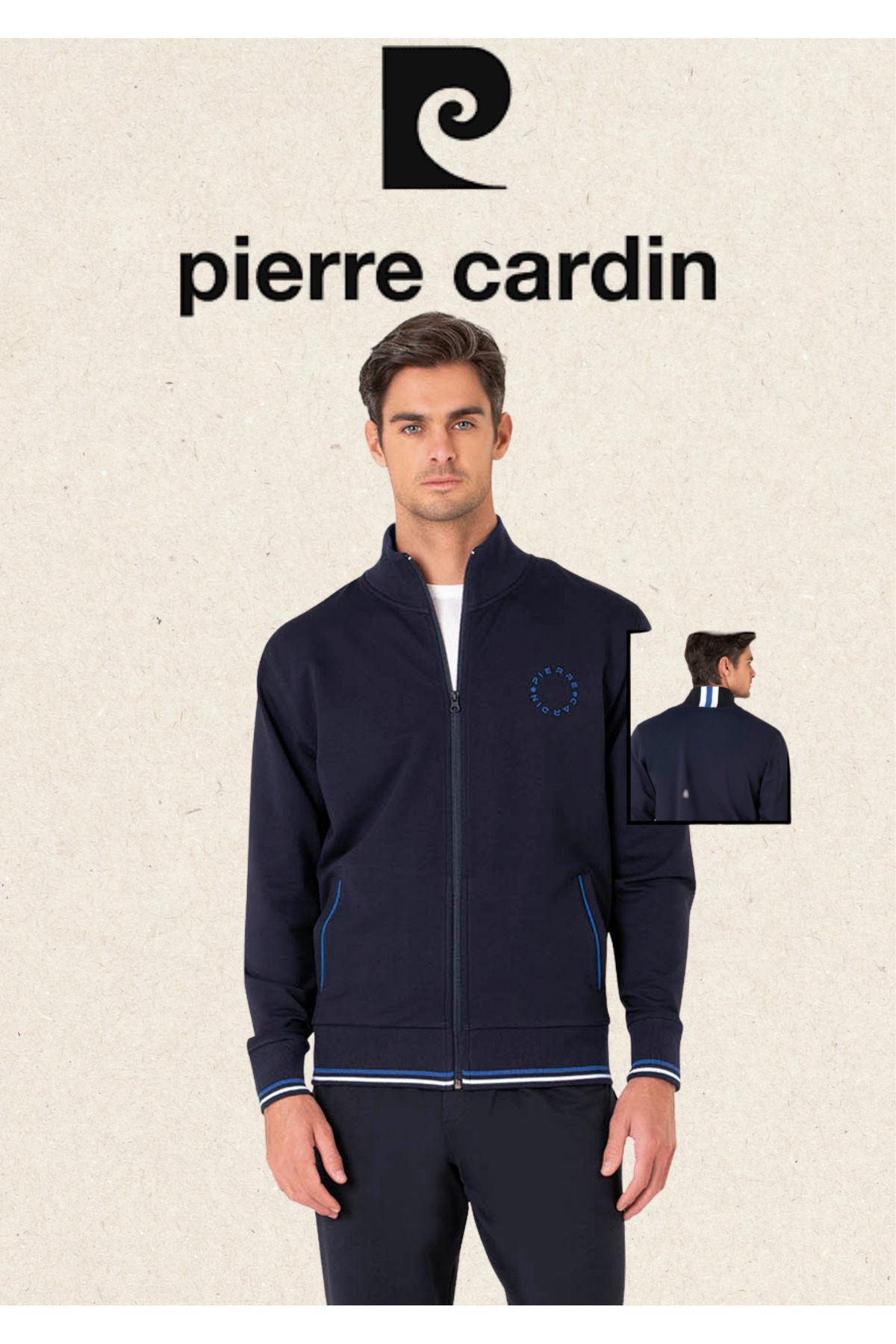 ست گرمکن ورزشی مردانه راسته فاق نرمال آستین بلند | پیر کاردین Pierre Cardin L1.PC.004.71.25 - تصویر 2