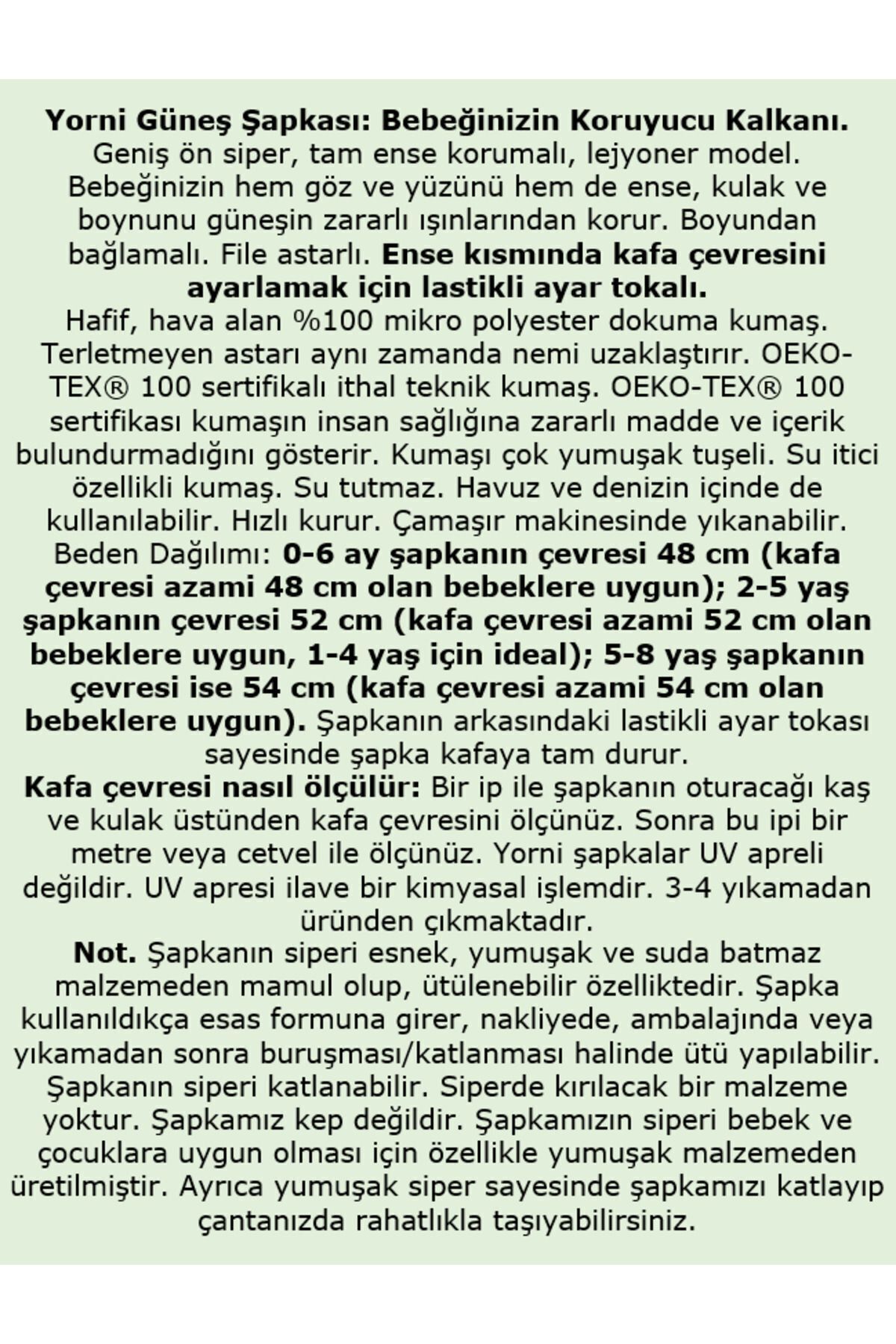 yorni Bej, Flap Lejyoner, Ense Korumalı, Boyundan Bağlamalı, Lastikli Ayar Tokalı, Çocuk Bebek Güneş Şapka fotoğrafı 6 (önizleme)