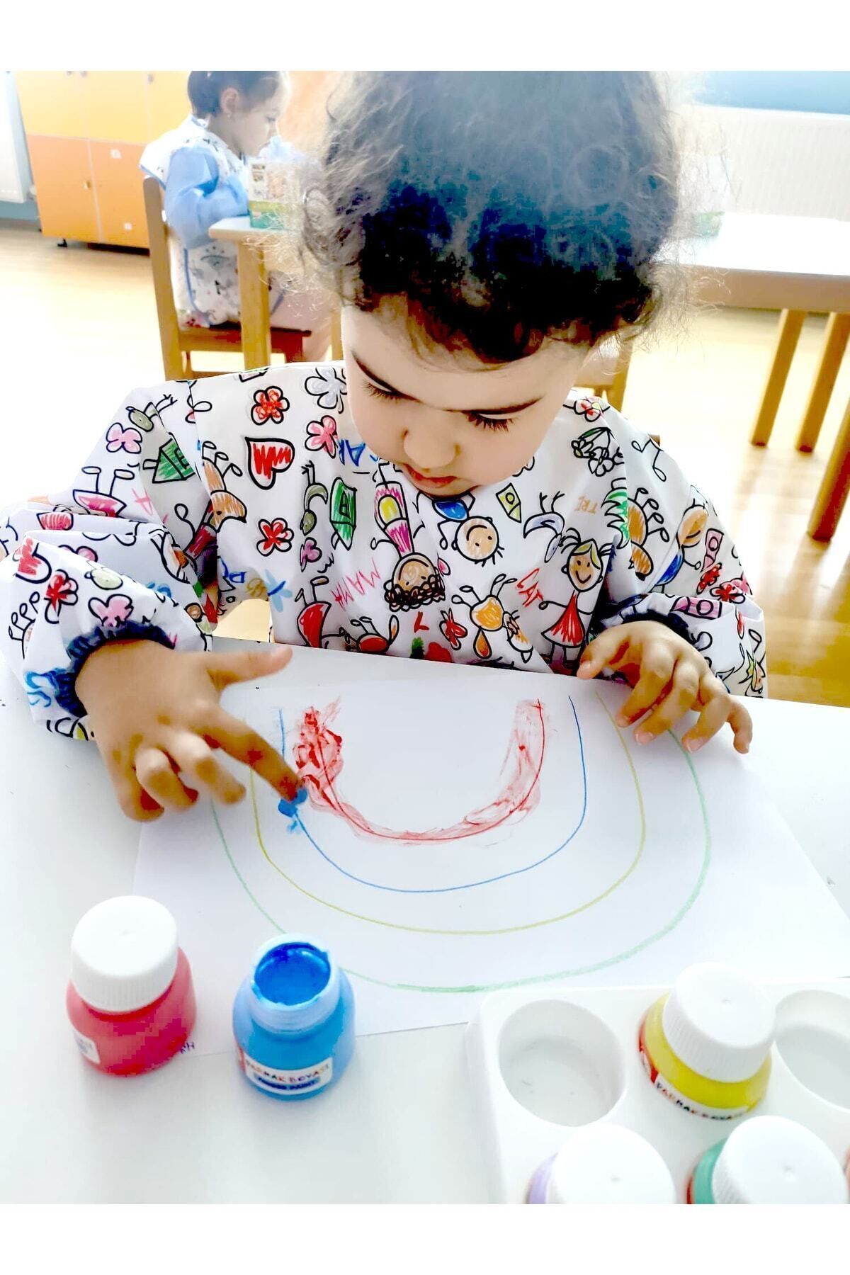 yorni 3-6 Yaş Family Sıvı Geçirmez, Makinede Yıkanabilir, Uzun Kollu Çocuk Faaliyet Aktivite Boyama Önlüğü fotoğrafı 5 (önizleme)