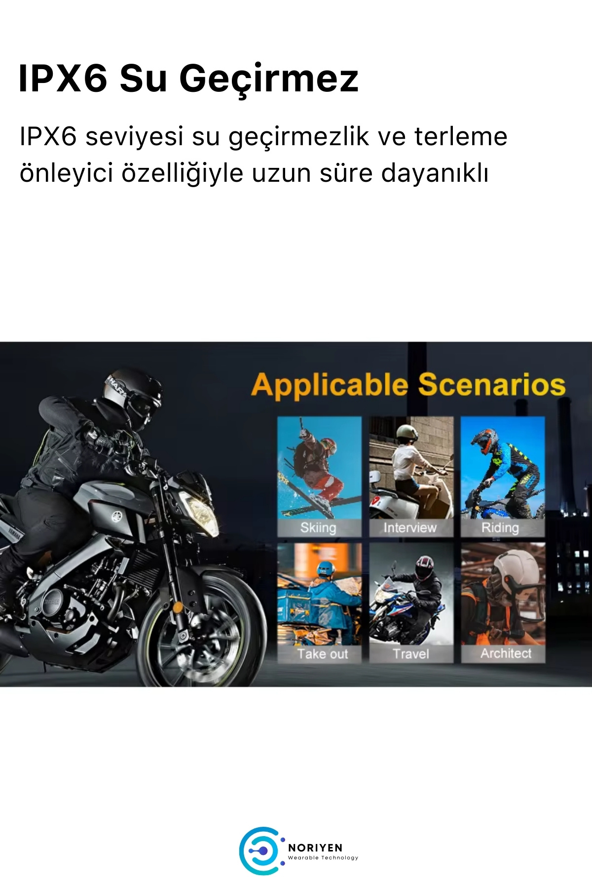 Yeni Nesil Motosiklet Kask Interkom Mikrofonlu Gürültü Engelleyici NX3 RGB Bluetooth Kulaklık