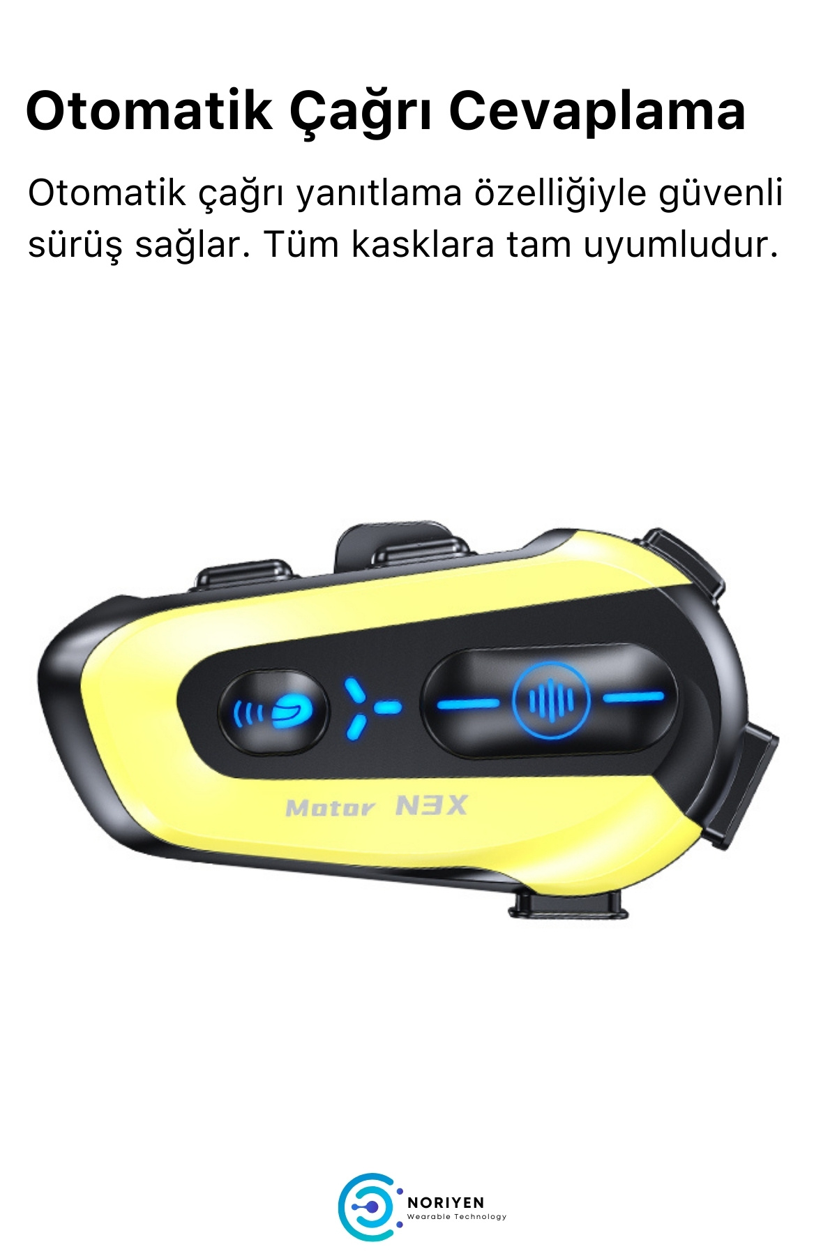Yeni Nesil Motosiklet Kask Interkom Mikrofonlu Gürültü Engelleyici NX3 RGB Bluetooth Kulaklık