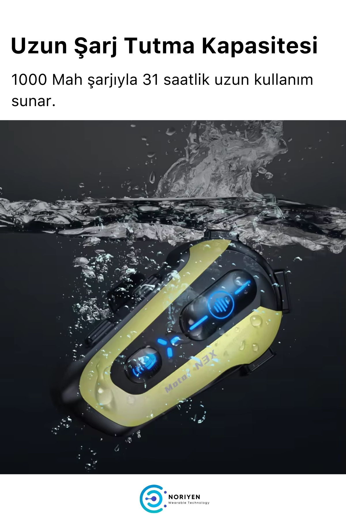 Yeni Nesil Motosiklet Kask Interkom Mikrofonlu Gürültü Engelleyici NX3 RGB Bluetooth Kulaklık