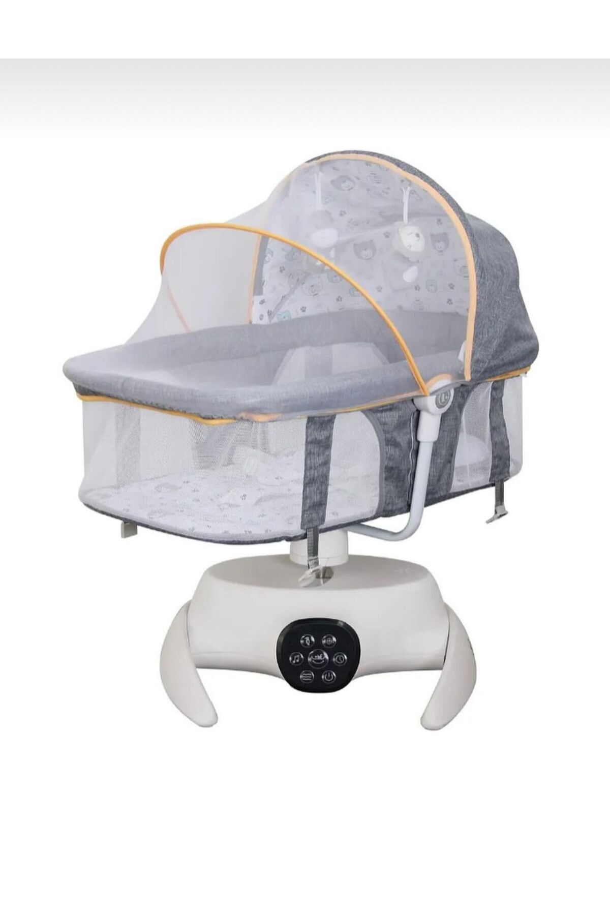 TURHAN BEBE Uzaktan kumandalı Müzikli Dönenceli Farklı Yönlerde Sallanır Otomatik Beşik VOMERO fotoğrafı 6 (önizleme)