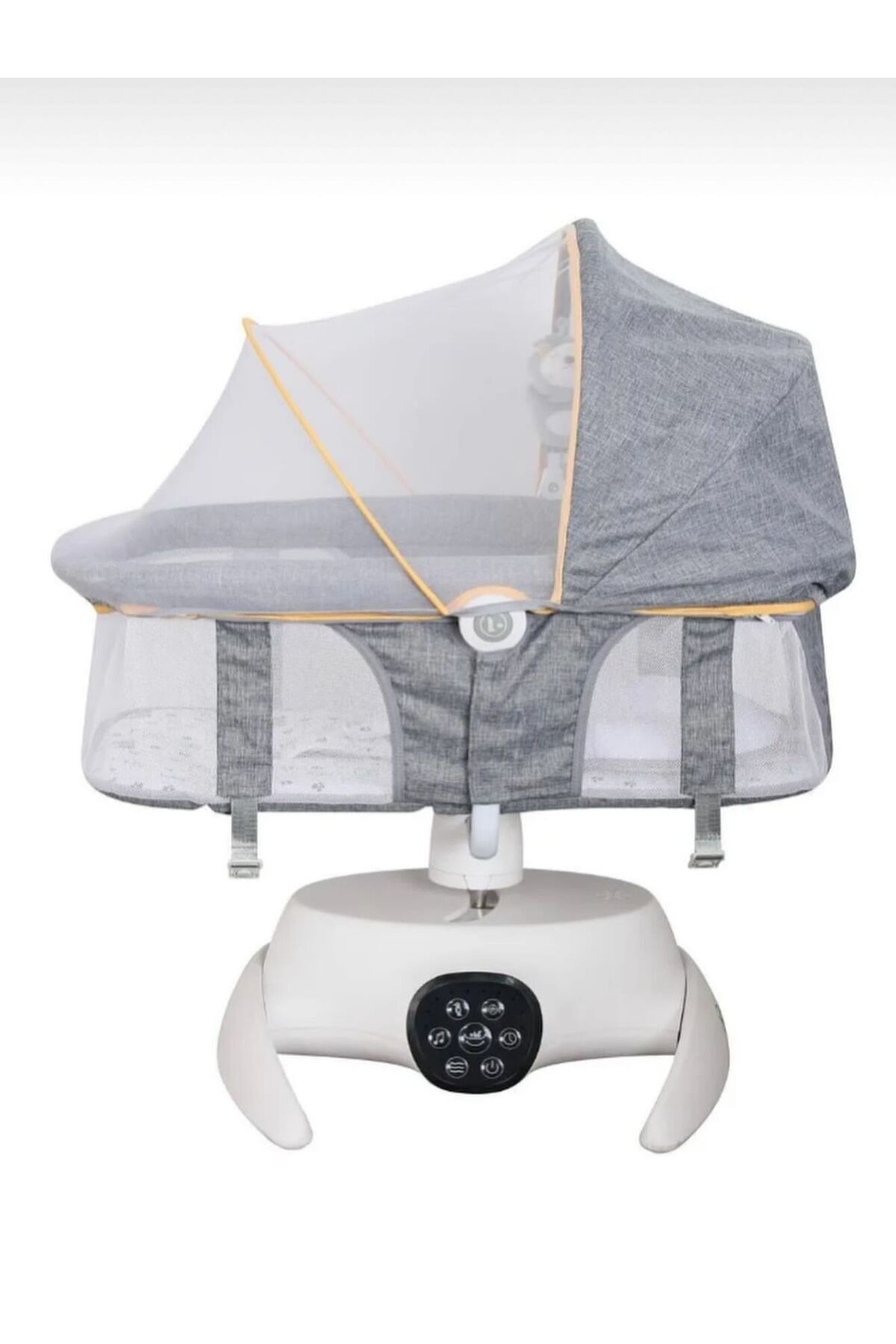 TURHAN BEBE Uzaktan kumandalı Müzikli Dönenceli Farklı Yönlerde Sallanır Otomatik Beşik VOMERO fotoğrafı 5 (önizleme)