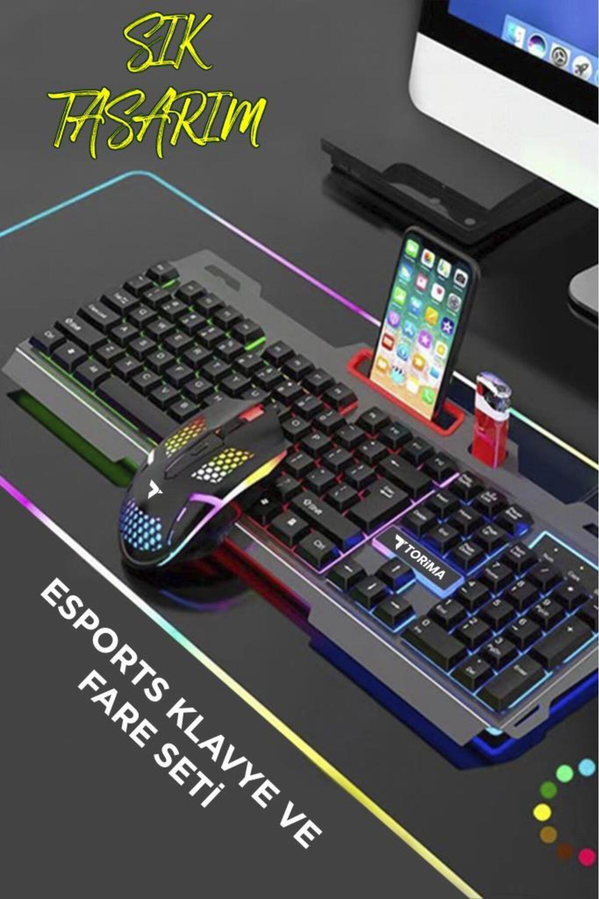 Torima TMK-06 Siyah Gaming Rgb Işıklı Kablolu Q Klavye ve Mouse