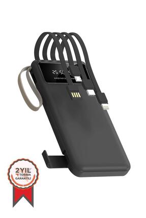 Torima Powerbank Dijital Göstergeli Kablolu 4 Çıkışlı 10.000 Mah Taşınabilir ...