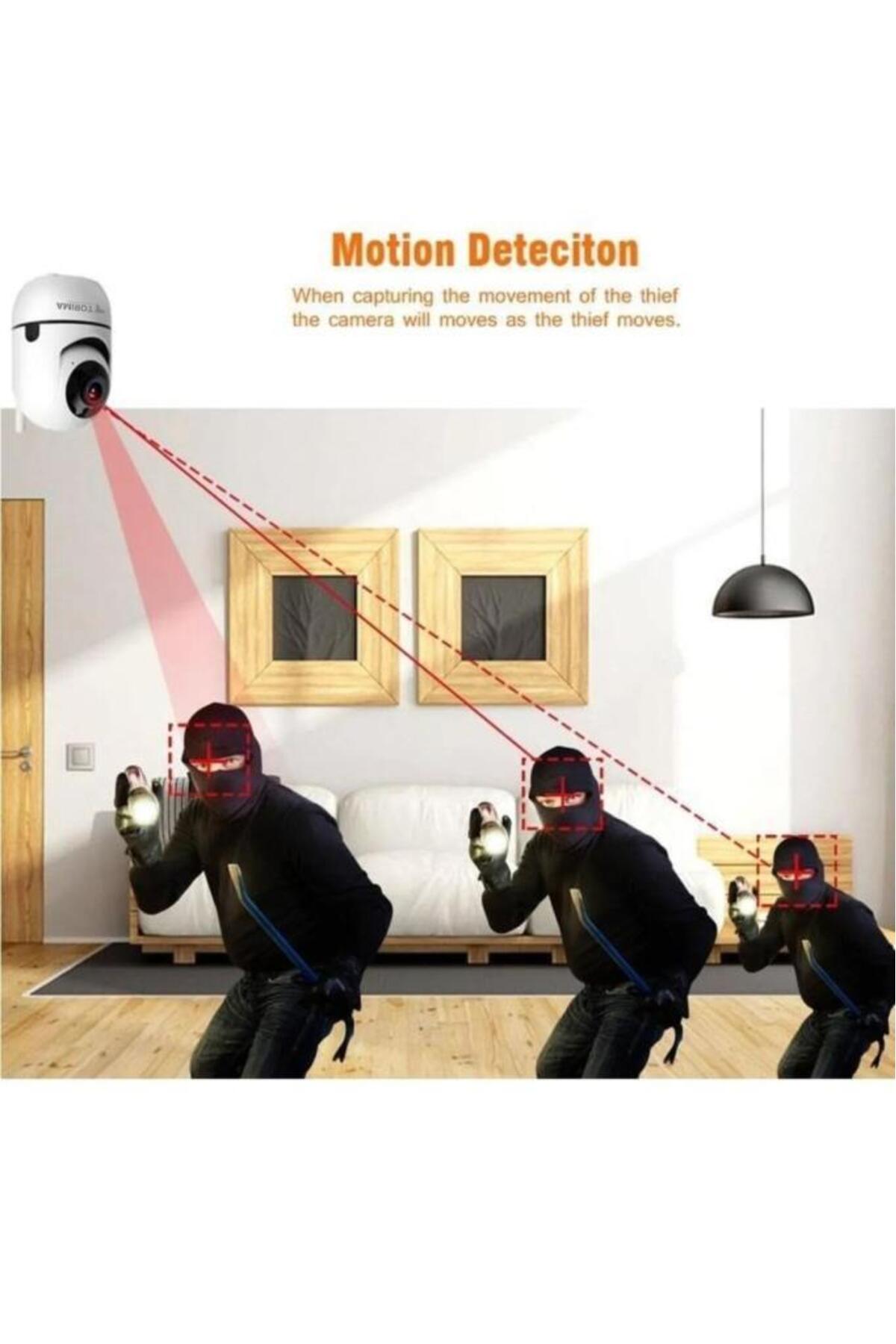 Torima Güvenlik Kamerası 360 Derece Dönebilen Full Hd Smart Ip Kamera CMR9 Beyaz fotoğrafı 4 (önizleme)