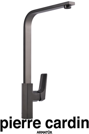 Pierre Cardin Molt Gun Metal Evye Armatürü – Dayanıklı Mutfak Evye Bataryası
