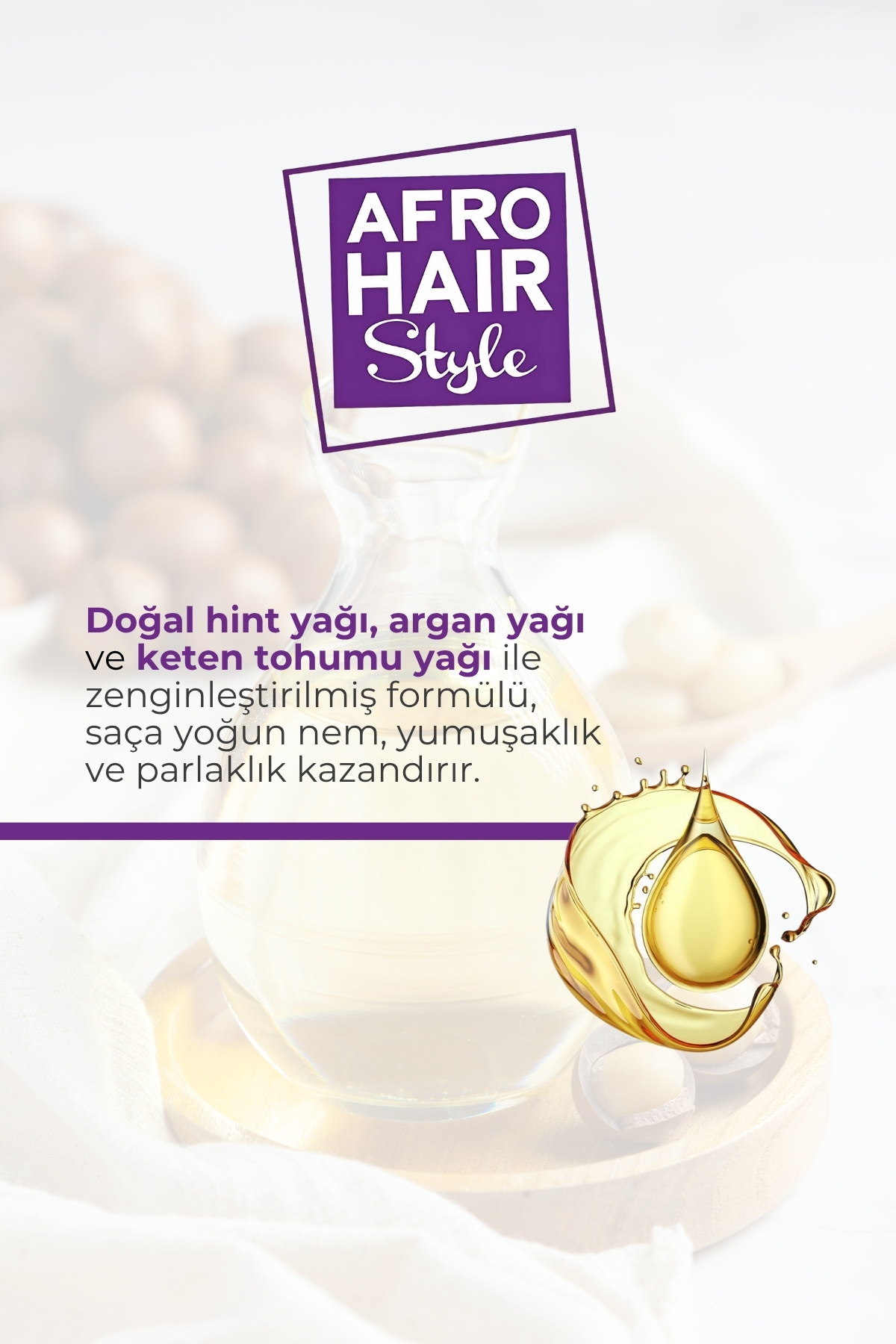 Afro Hair - Afro Kıvırcık Saçlar İçin Bukle Belirginleştirici Durulanmayan Saç Kremi 500ml — 876120004033 — تصویر 4 از 5