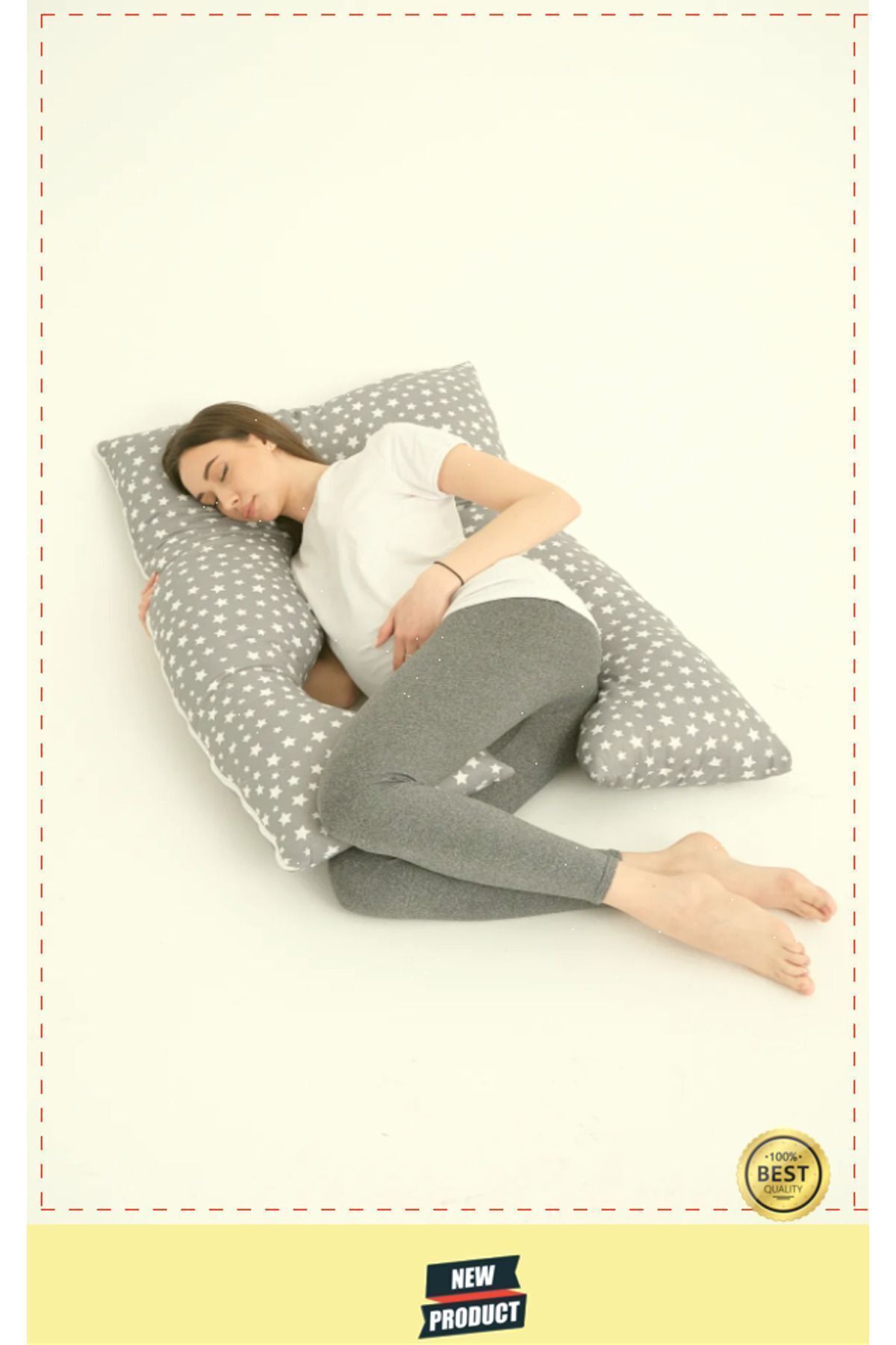 OMZ Destekli Hamile Yastığı Sırt, Kalça, Bacaklar ve Göbek Desteği Gebelik Minderi fotoğrafı 6 (önizleme)