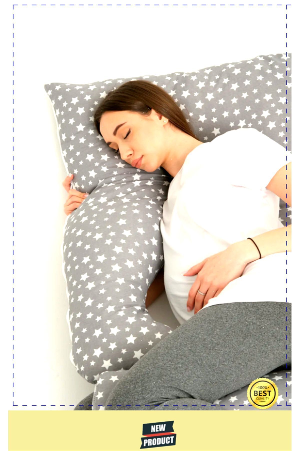 OMZ Destekli Hamile Yastığı Sırt, Kalça, Bacaklar ve Göbek Desteği Gebelik Minderi fotoğrafı 4 (önizleme)