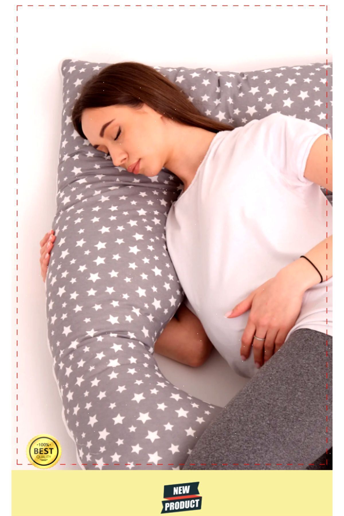 OMZ Çıkarılabilir Kılıflı Şekilli Tüm Vücut Hamile Yastığı fotoğrafı 4 (önizleme)