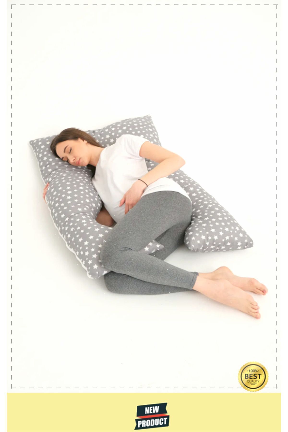 OMZ Şekilli Tam Vücut Yastığı Çıkarılabilir Kılıflı Hamile Yastığı fotoğrafı 6 (önizleme)