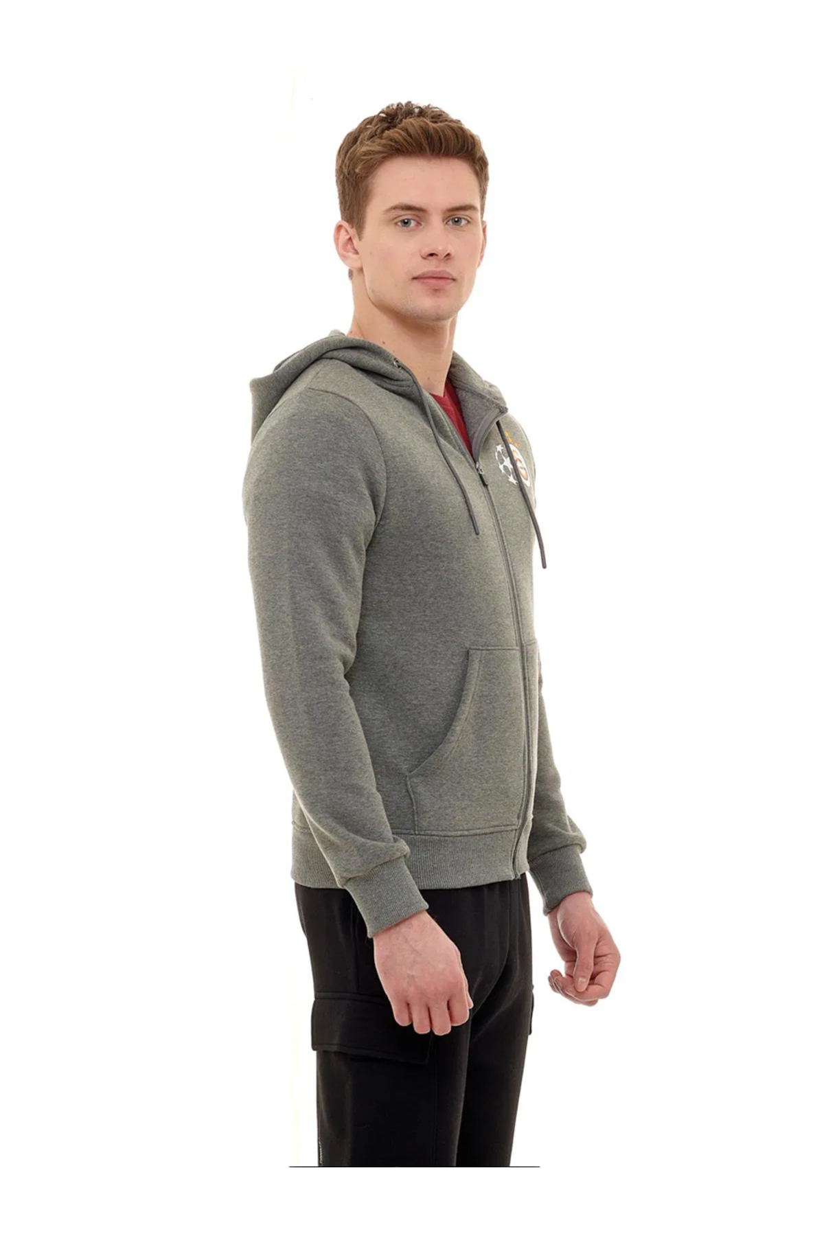GS Şampiyonlar Ligi UCL Zip Hoodie 230612K — خاکستری — تصویر 4 از 5