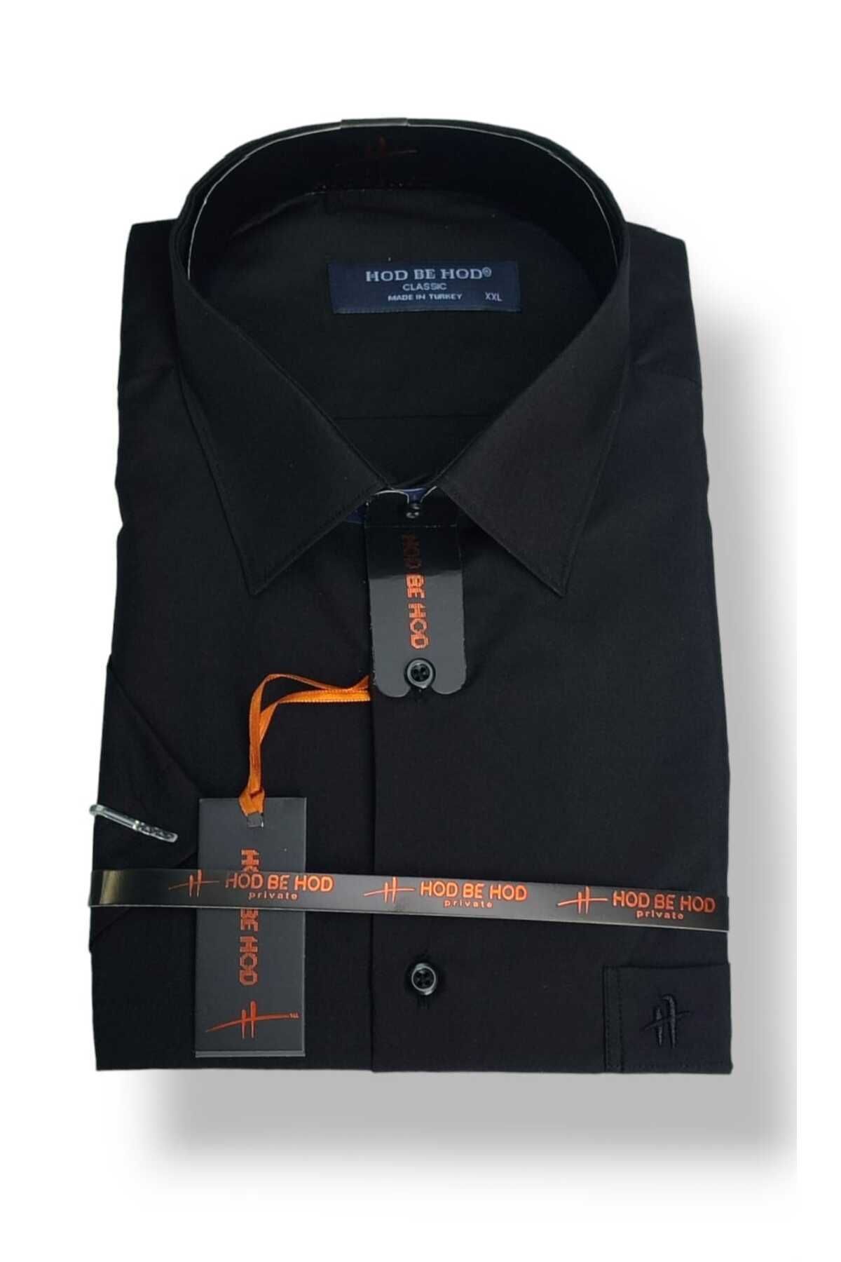 hodbehod ORİJİNAL DÜZ DACRON BÜYÜK BEDEN BATTAL KISA KOL CEPLİ BABA GÖMLEK 2XL,3XL,4XL (ÜST KALİTE ÜRÜN) görsel 3