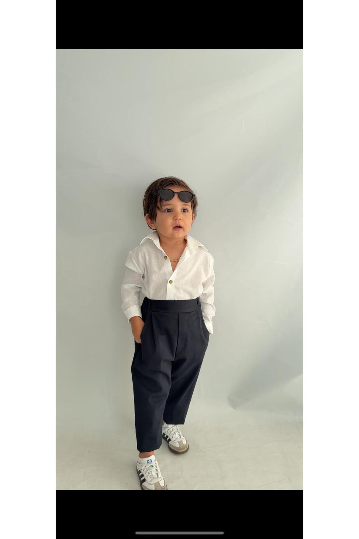 favorimkids Bebek Çocuk Krem Uzun Kollu Pantalon Gömlek Takım 1-5 yaş new5 fotoğrafı 2 (önizleme)