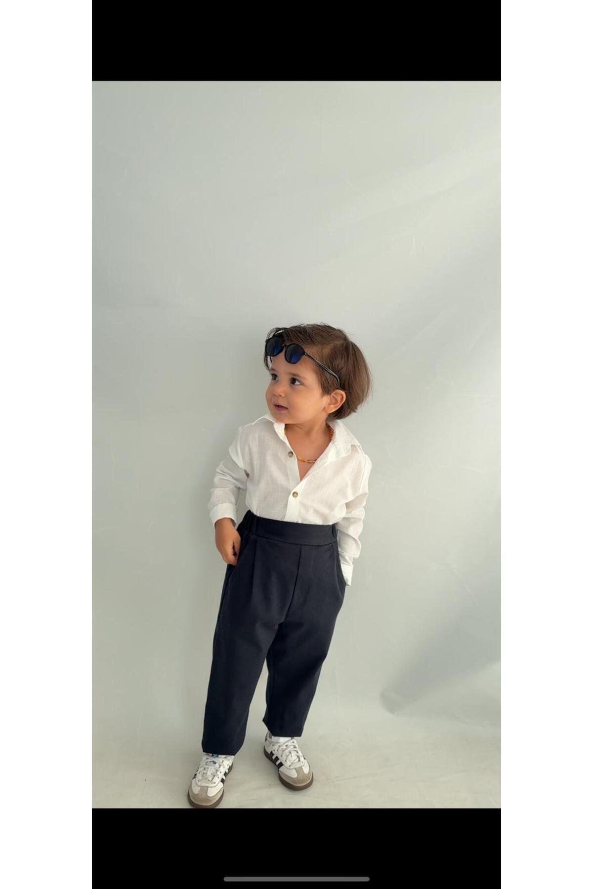 favorimkids Bebek Çocuk Krem Uzun Kollu Pantalon Gömlek Takım 1-5 yaş new5 fotoğrafı 3 (önizleme)