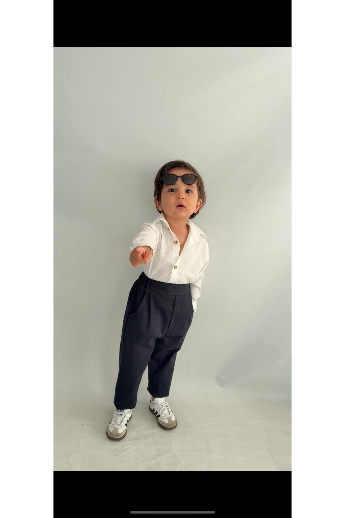 favorimkids Bebek Çocuk Krem Uzun Kollu Pantalon Gömlek Takım 1-5 yaş new5 fotoğrafı 4 (önizleme)