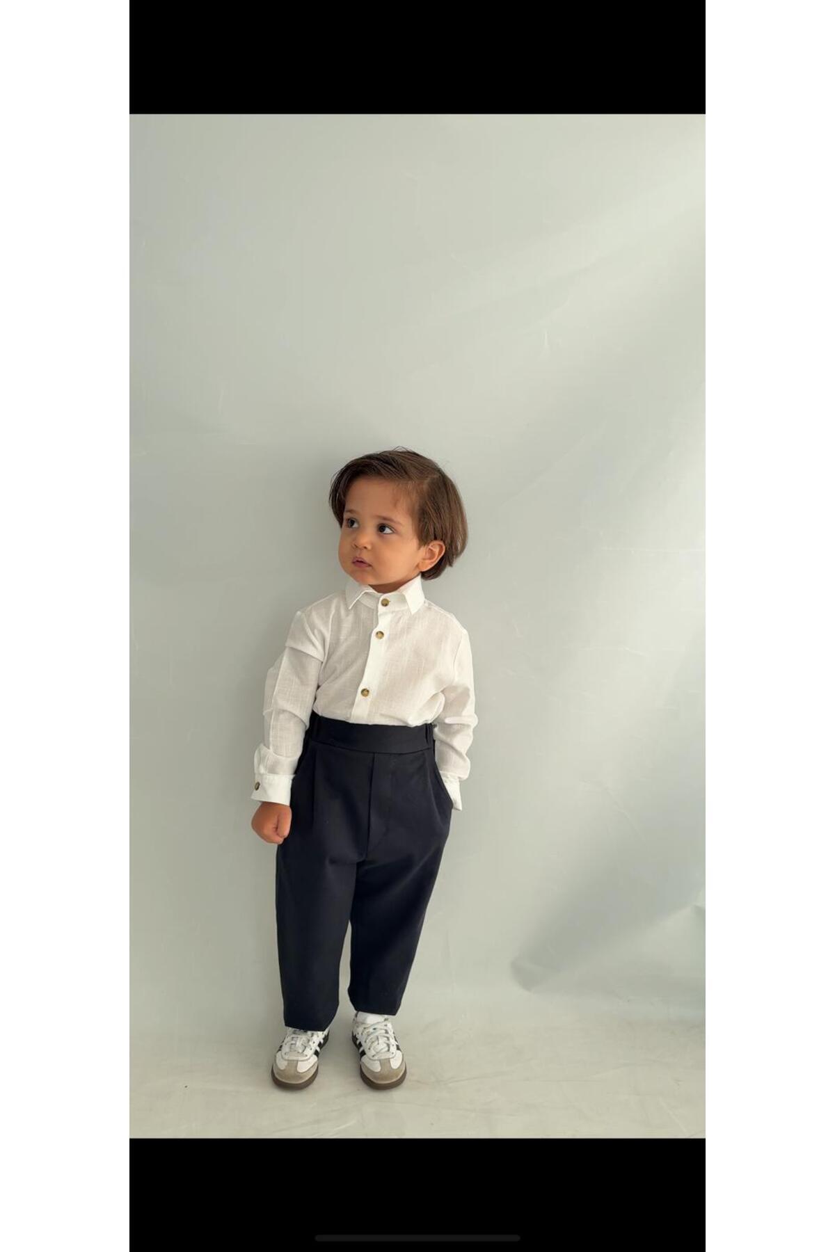 favorimkids Bebek Çocuk Krem Uzun Kollu Pantalon Gömlek Takım 1-5 yaş new5 fotoğrafı 7 (önizleme)