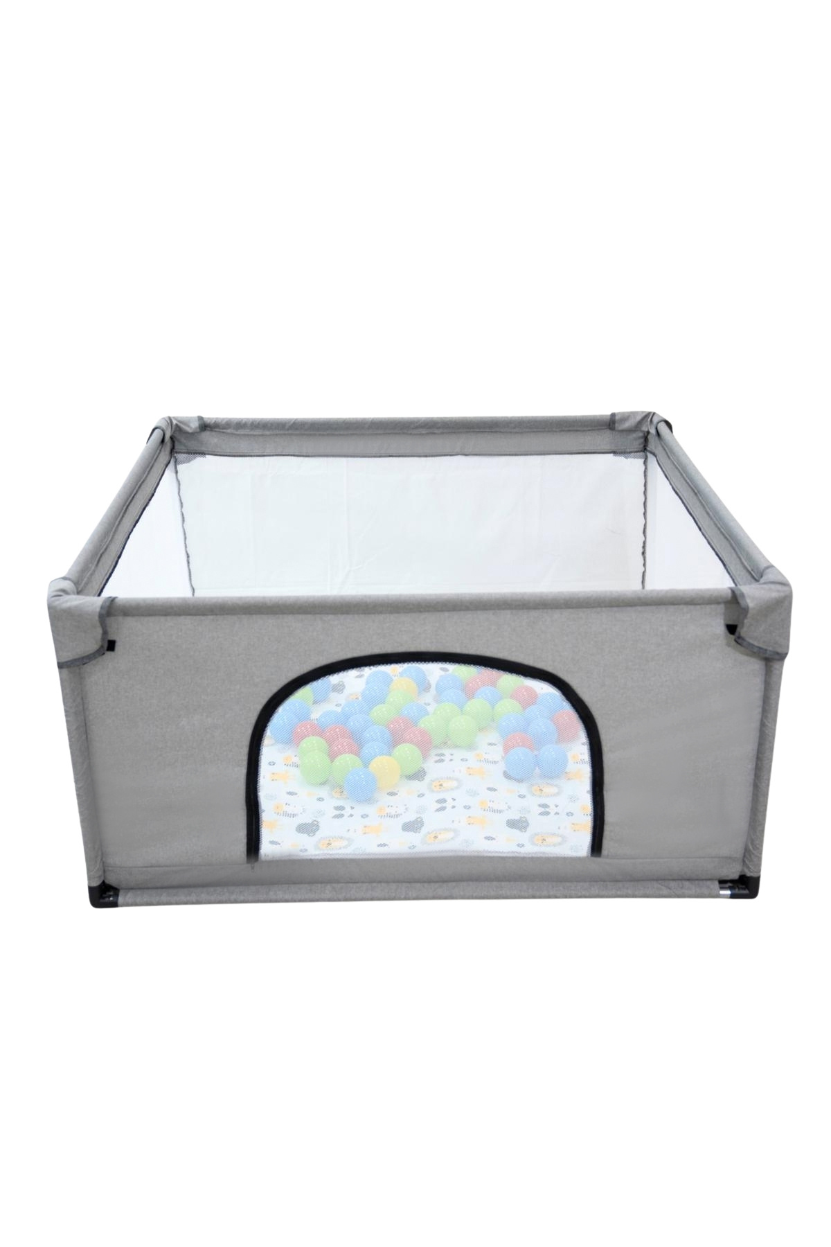 Hoffie Premio Keten Güvenli Bebek Ve Çocuk Oyun Alanı Oyun Parkı 120x120 Oyun Matı Ve Topları fotoğrafı 3 (önizleme)