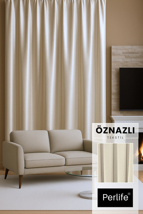 perlife Fon Perde Simli (DÜZ DİKİM PİLESİZ)