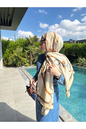 Lunora KEMER DESENLİ PAMUK İPEK ŞAL