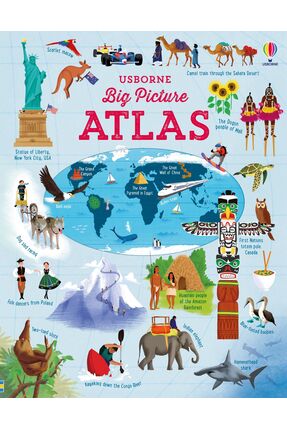 Usborne Big Picture Atlas | 4+ Yaş İngilizce Resimli Eğitici Çocuk Kitabı