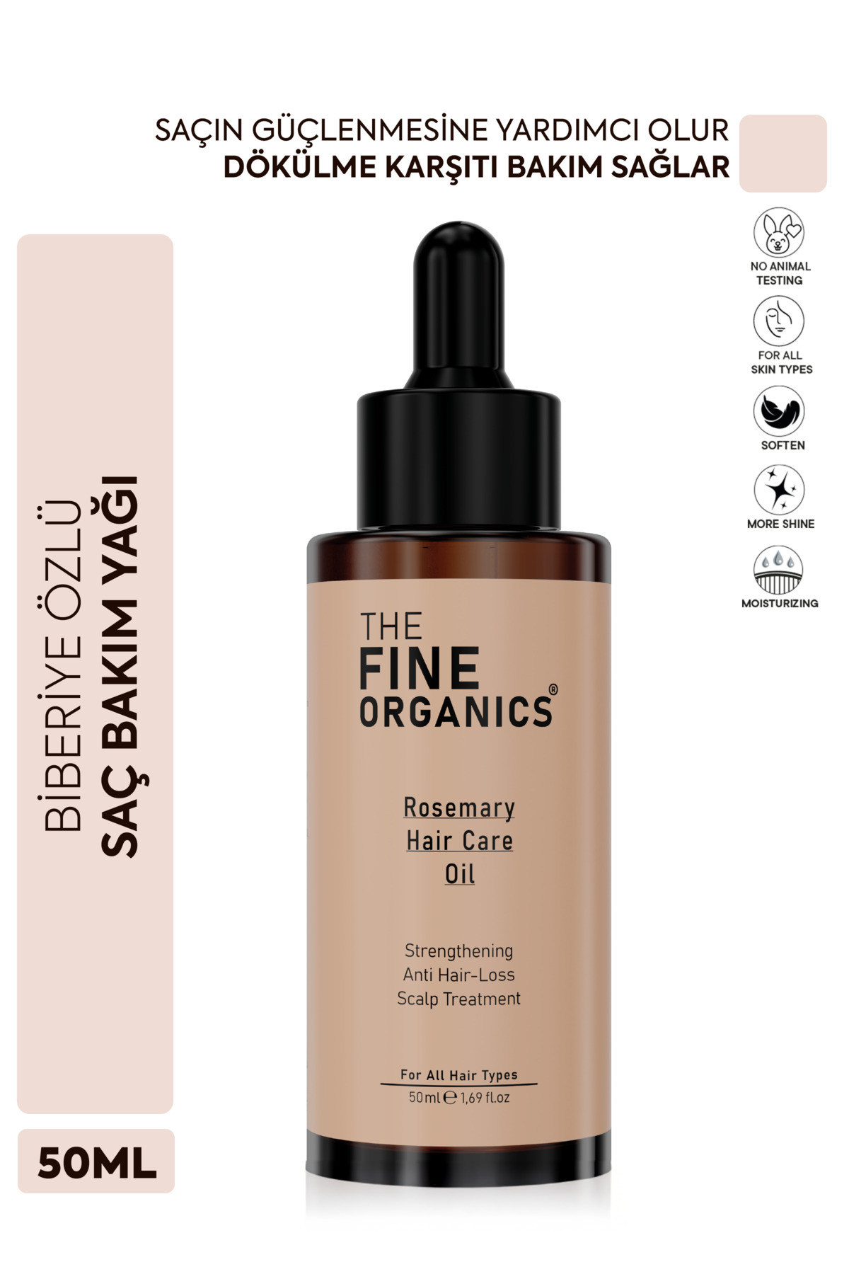 THE FINE ORGANICS Biberiye Yağı & Biotin Complex Hızlı Uzamaya Yardımcı, Dökülme Karşıtı ve Onarıcı Saç Bakım Serumu — TFORHCO01