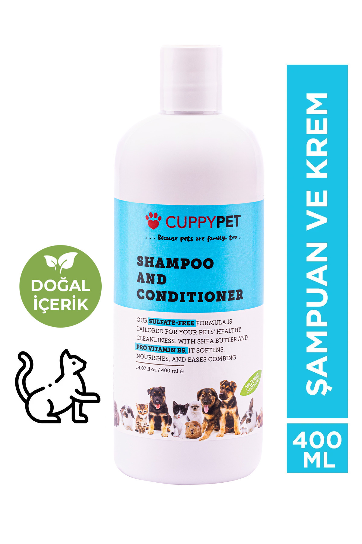 CuppyPet Kedi Kondisyonerli Şampuan