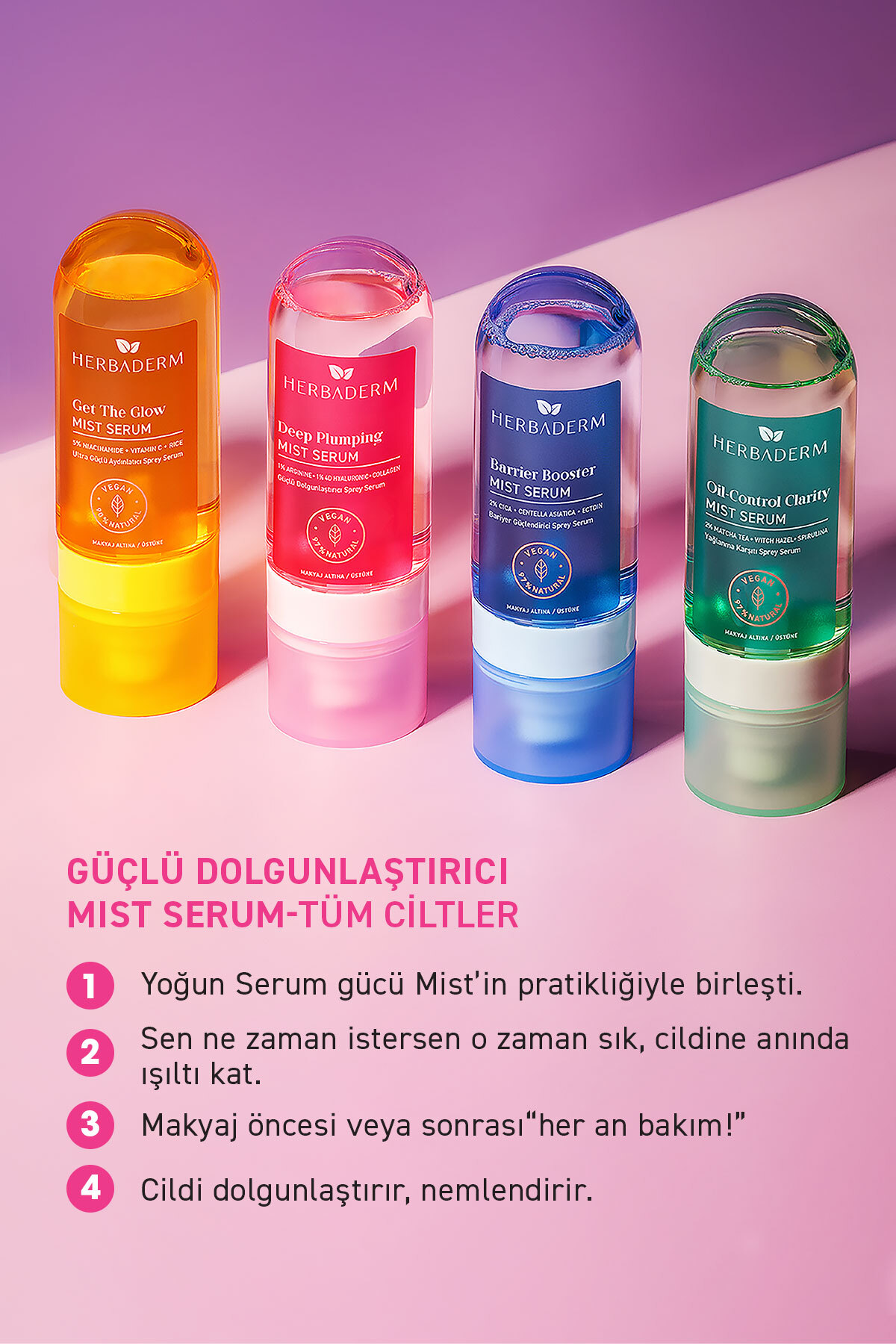 Güçlü Dolgunlaştırıcı Mist Sprey Serum, Makyaj Altına/Üstüne, 80 ml — 9.364.795 — تصویر 4 از 7