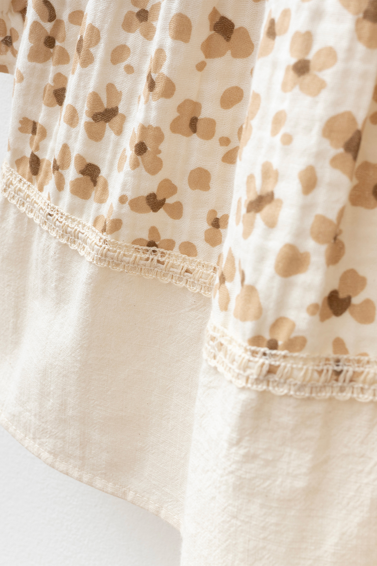 Banamio Elias Kız Bebek Çocuk Çiçek Desenli Fisto Detaylı Keten Yakalı Astarlı Müslin Elbise fotoğrafı 3 (önizleme)