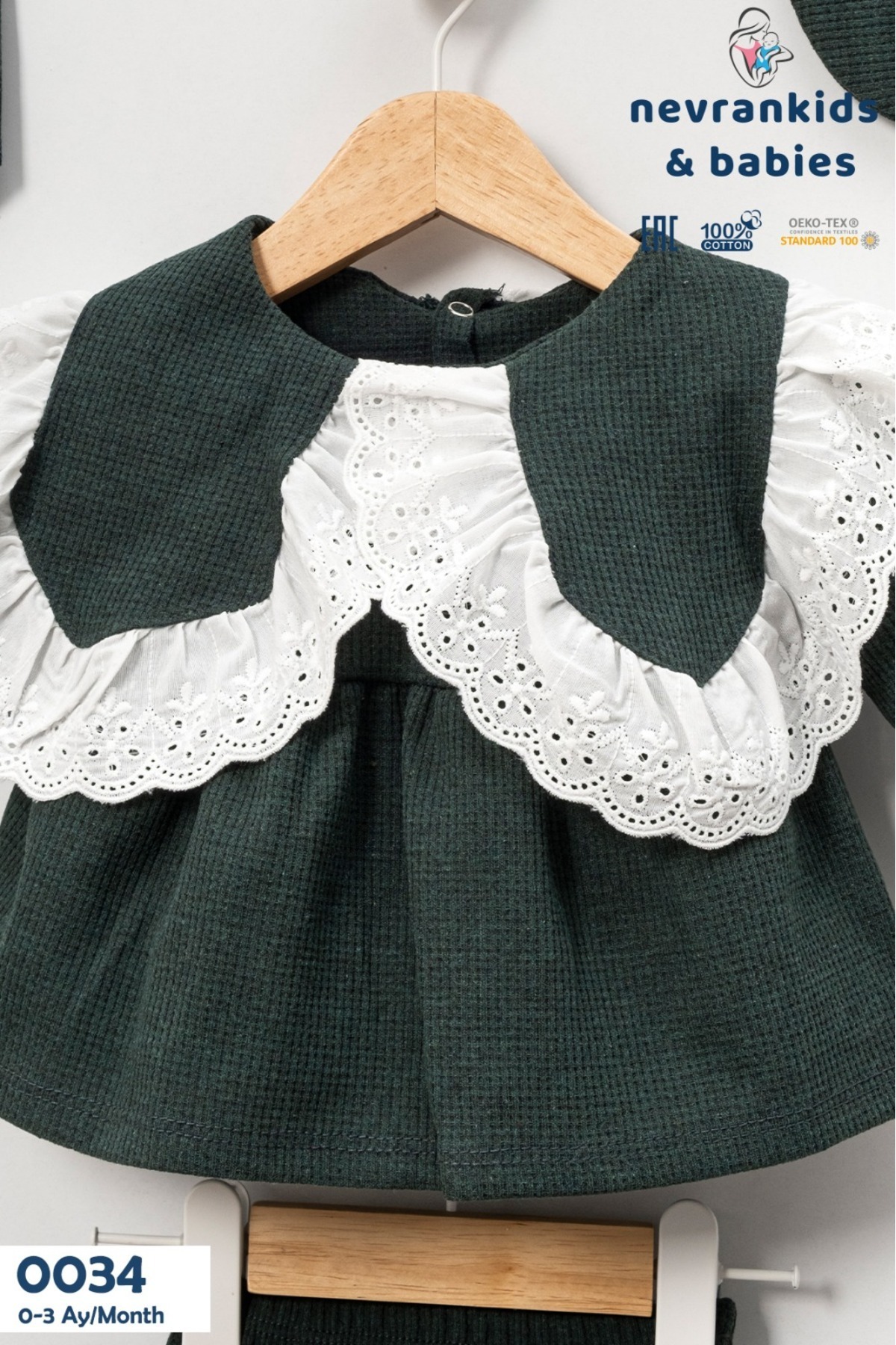 nevrankids Kız Bebek Fistolu Hastane Çıkışı 5'Li Yeni Doğan Seti 0-3 Ay fotoğrafı 3 (önizleme)