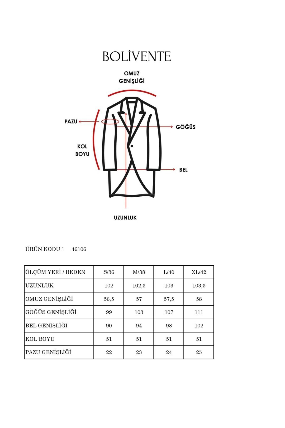 Bolivente  Kadın Kruvaze Yaka Düğme Detaylı Kaban - Görsel 5