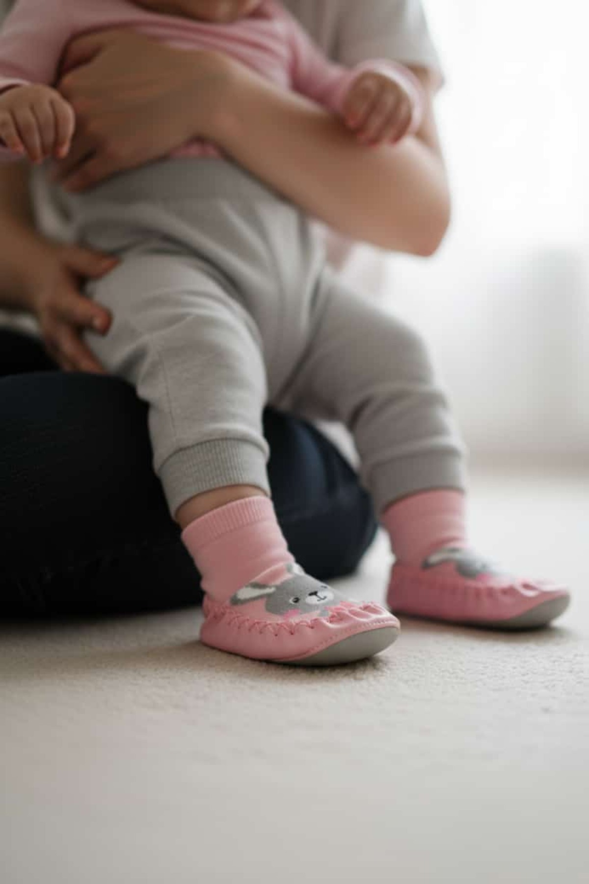 Bermody 2'li Kaydırmaz Deri Taban Rahat Bebek Çocuk Çarık Soket Çorap Patik Panduf Ev Anaokulu Ayakkabısı fotoğrafı 2 (önizleme)