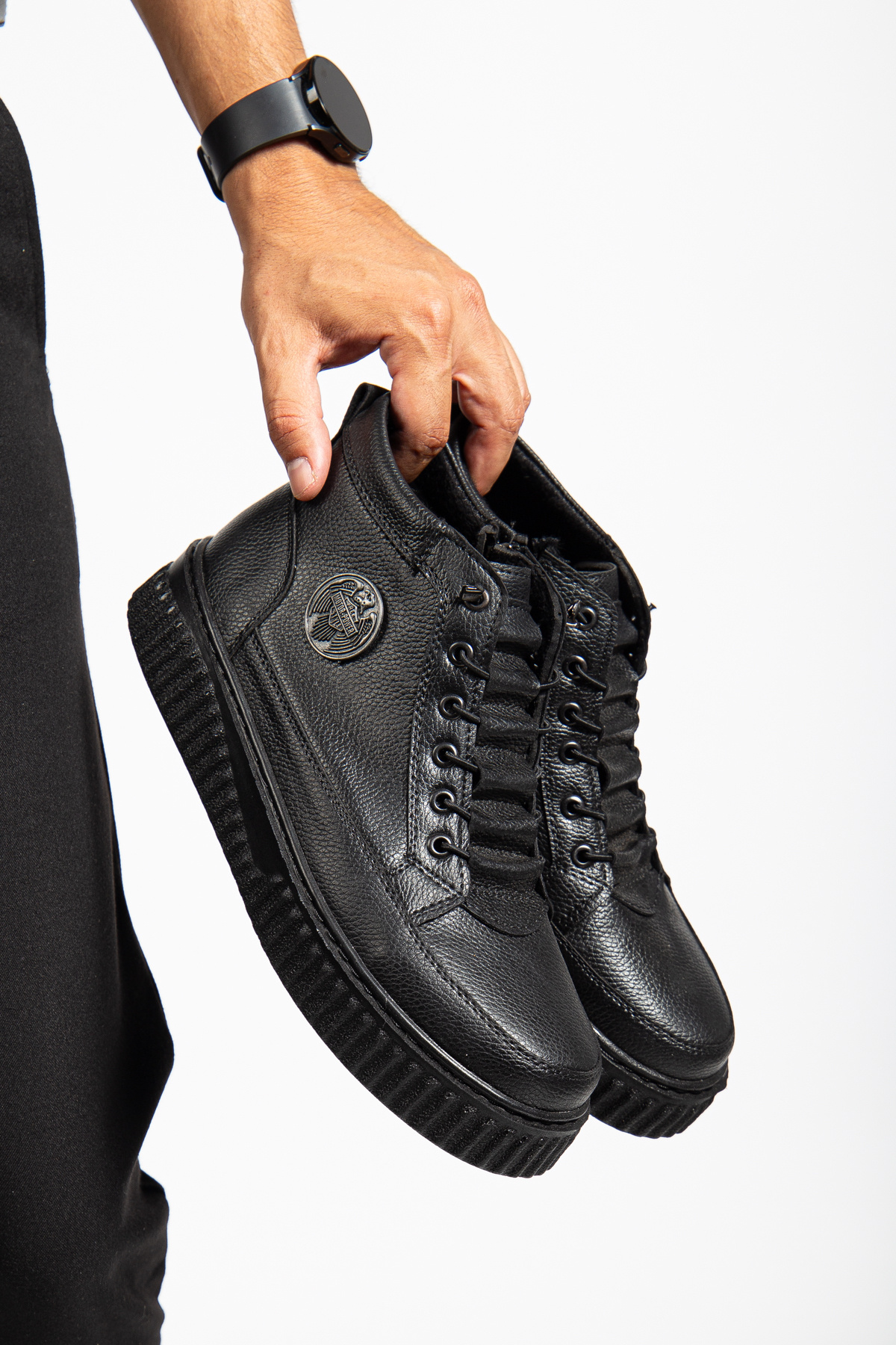 EFNANSHOES Siyah Su&Soğuha Dayanıklı Garantili Akıllı Bağcıklı Fermuarlı Kışlık Erkek Bot görsel 6