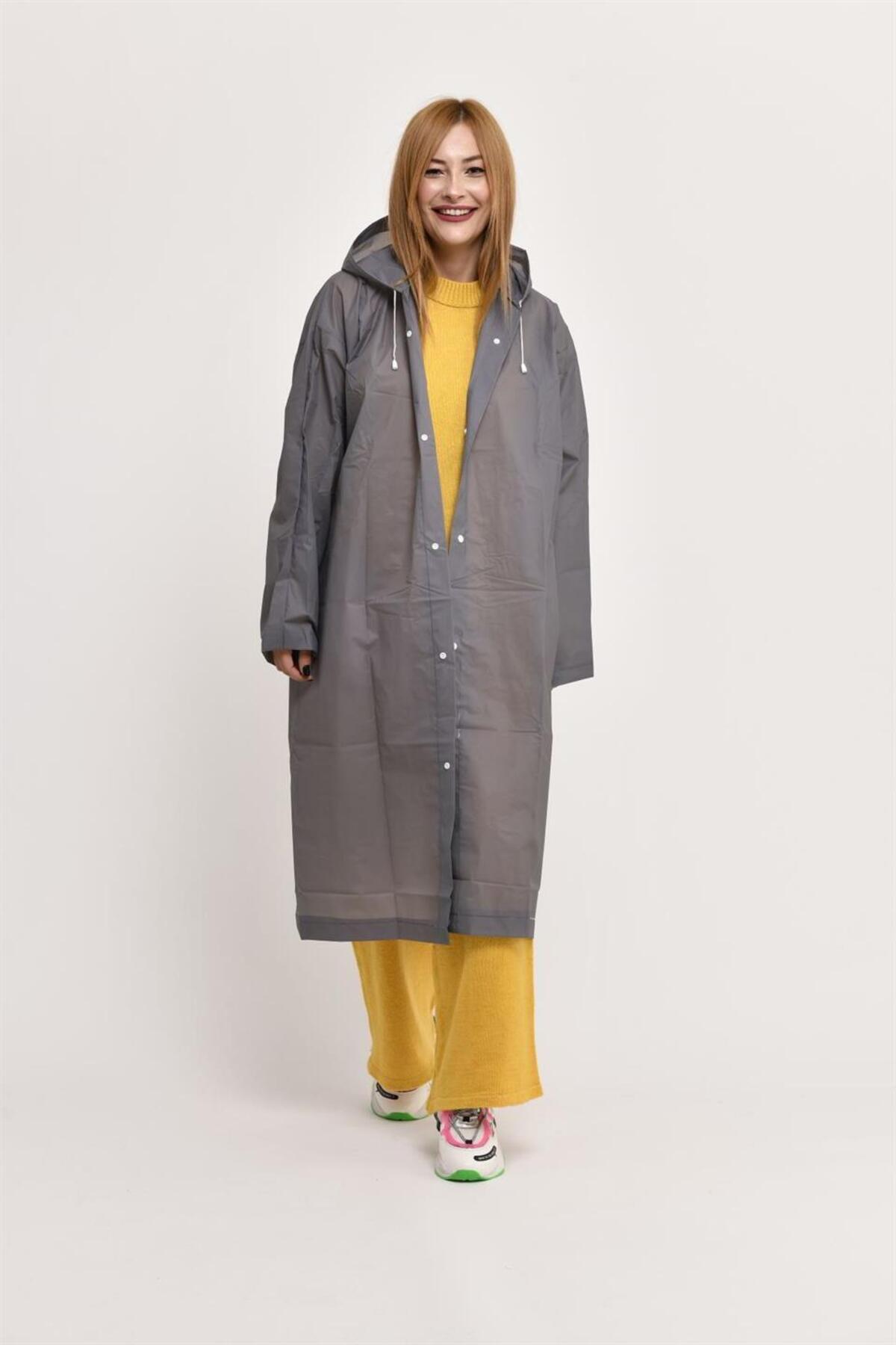 Park Moda HELP ME RENKLİ UNISEX YAĞMURLUK görsel 3