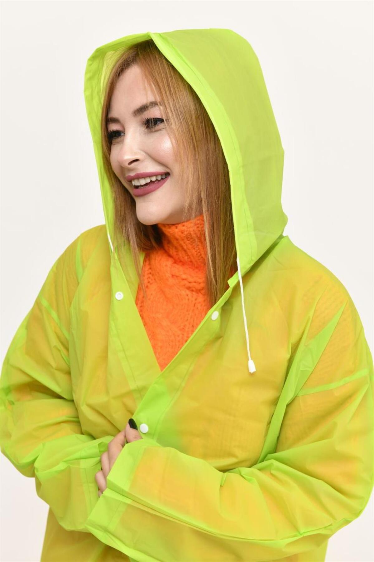 Park Moda HELP ME RENKLİ UNISEX YAĞMURLUK görsel 6