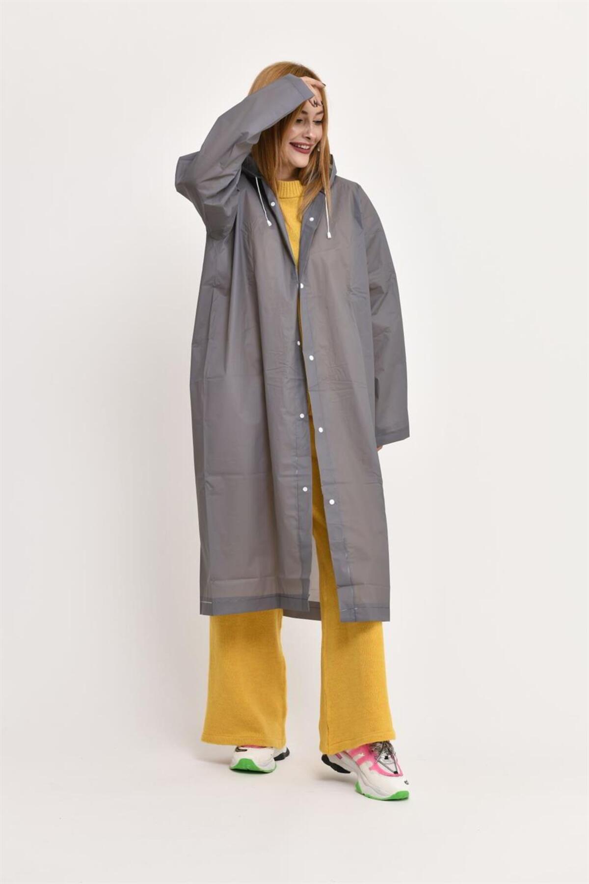 Park Moda HELP ME RENKLİ UNISEX YAĞMURLUK görsel 2