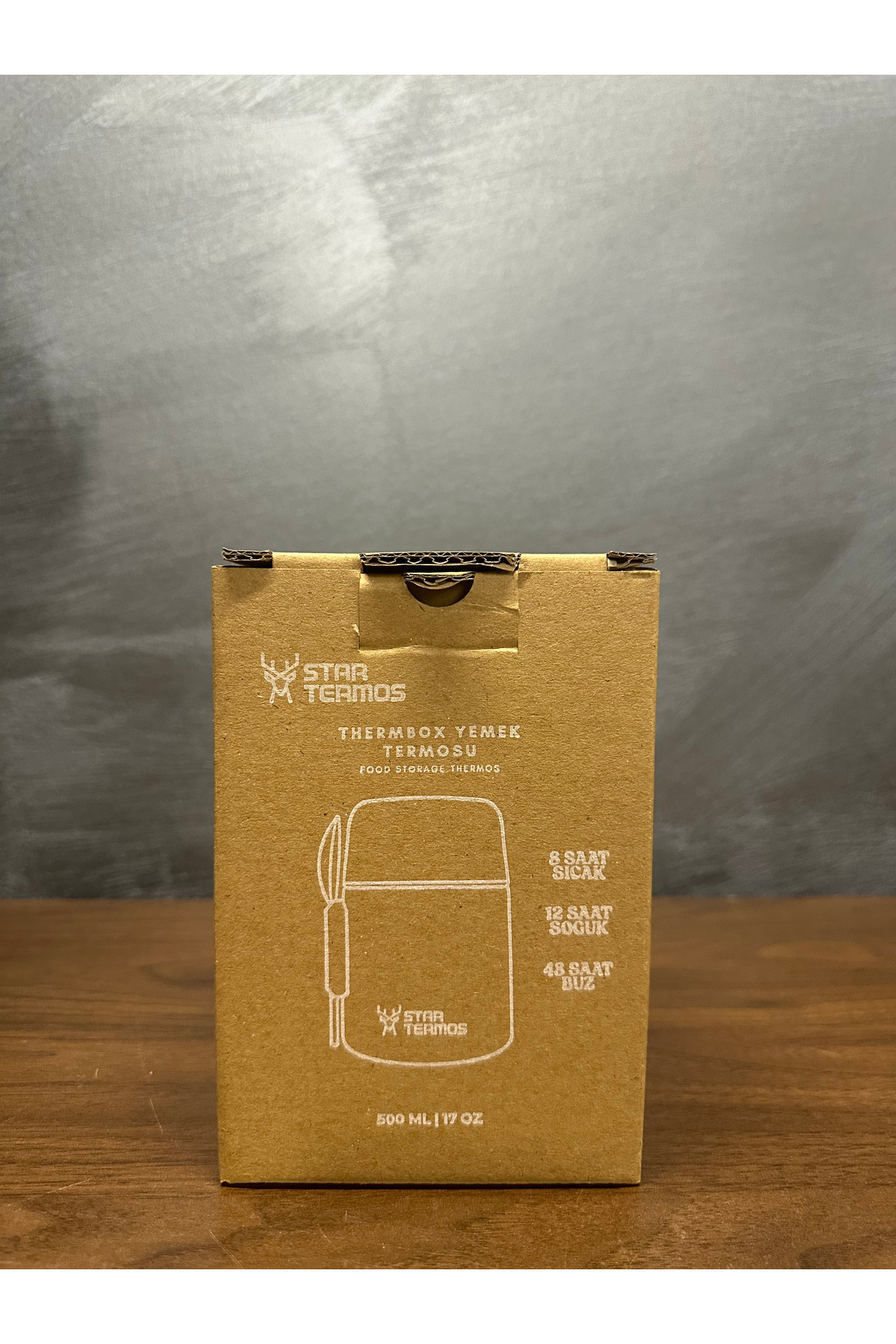 Star Termos Thermbox 500 ml Paslanmaz Çelik Yemek Termosu | Bebek Mama Ve Yemek Termosu - Mavi fotoğrafı 7 (önizleme)