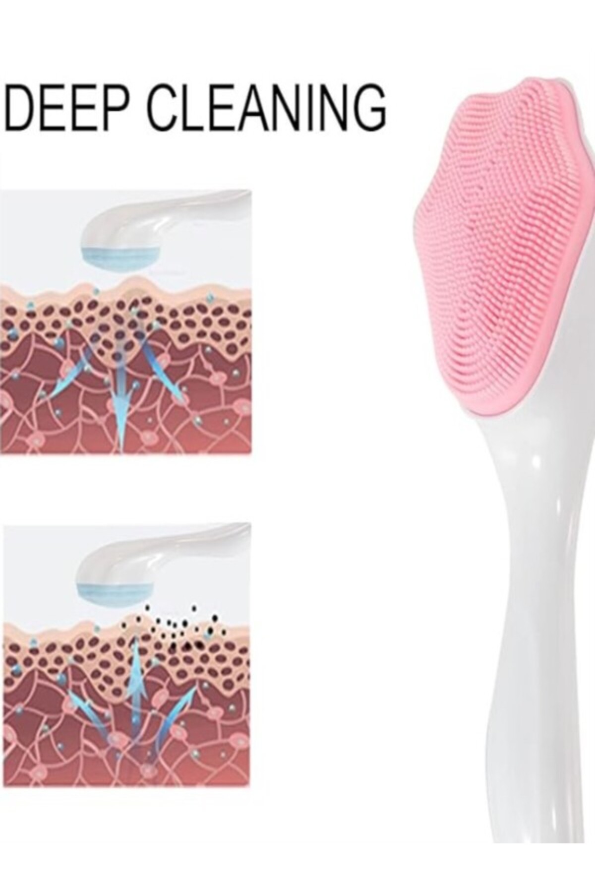 Yüz Temizleyici Peeling Fırçası - Siyah Nokta Scrubber - El Yüz Temizleme - Yumuşak Silikon — sd848f4sd84f8d4 — تصویر 3 از 3
