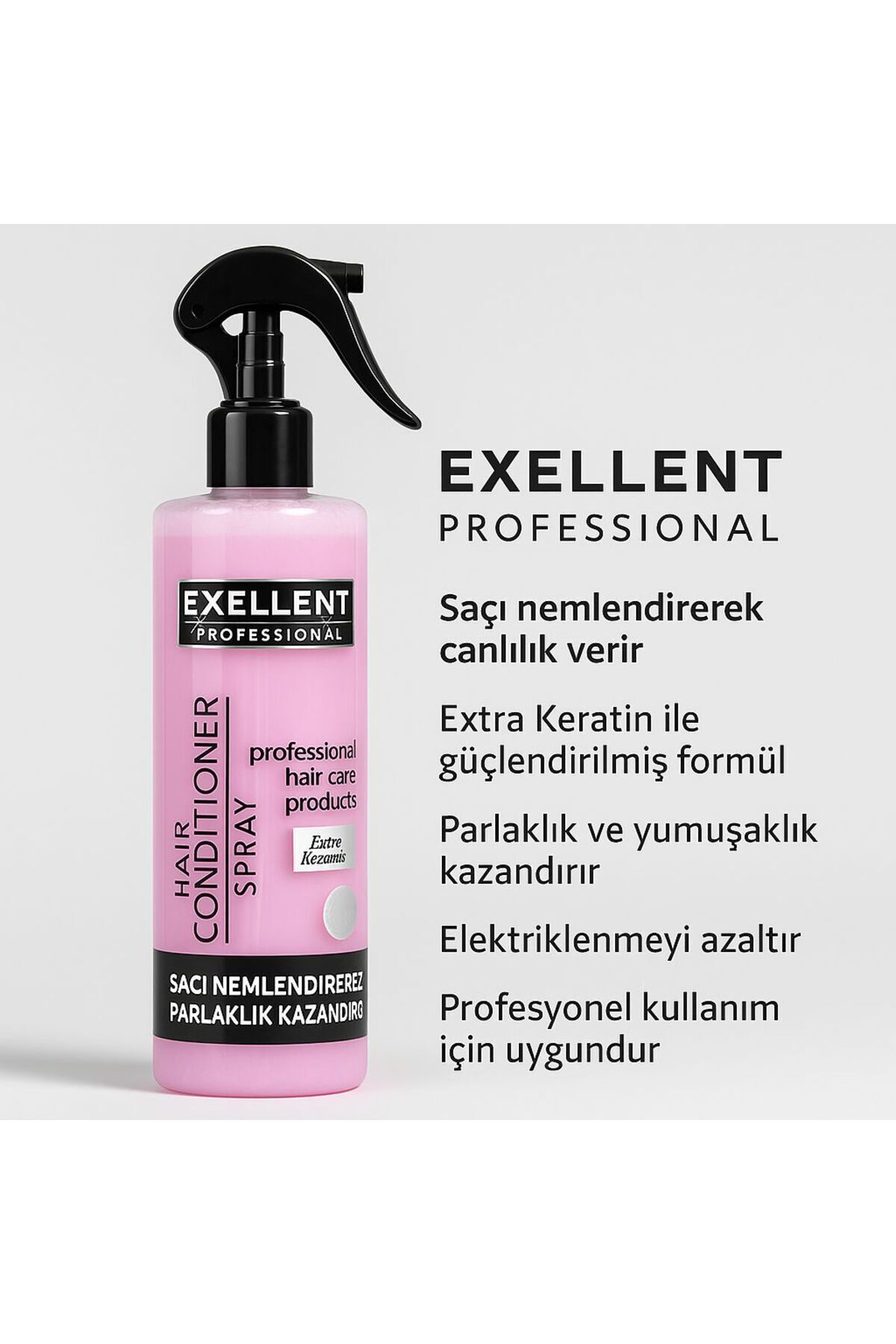 BESTWAY KUAFÖR & GÜZELLİK SALONU EXELLENT KOLAY TARAMA SPREYİ PİNK-SARI